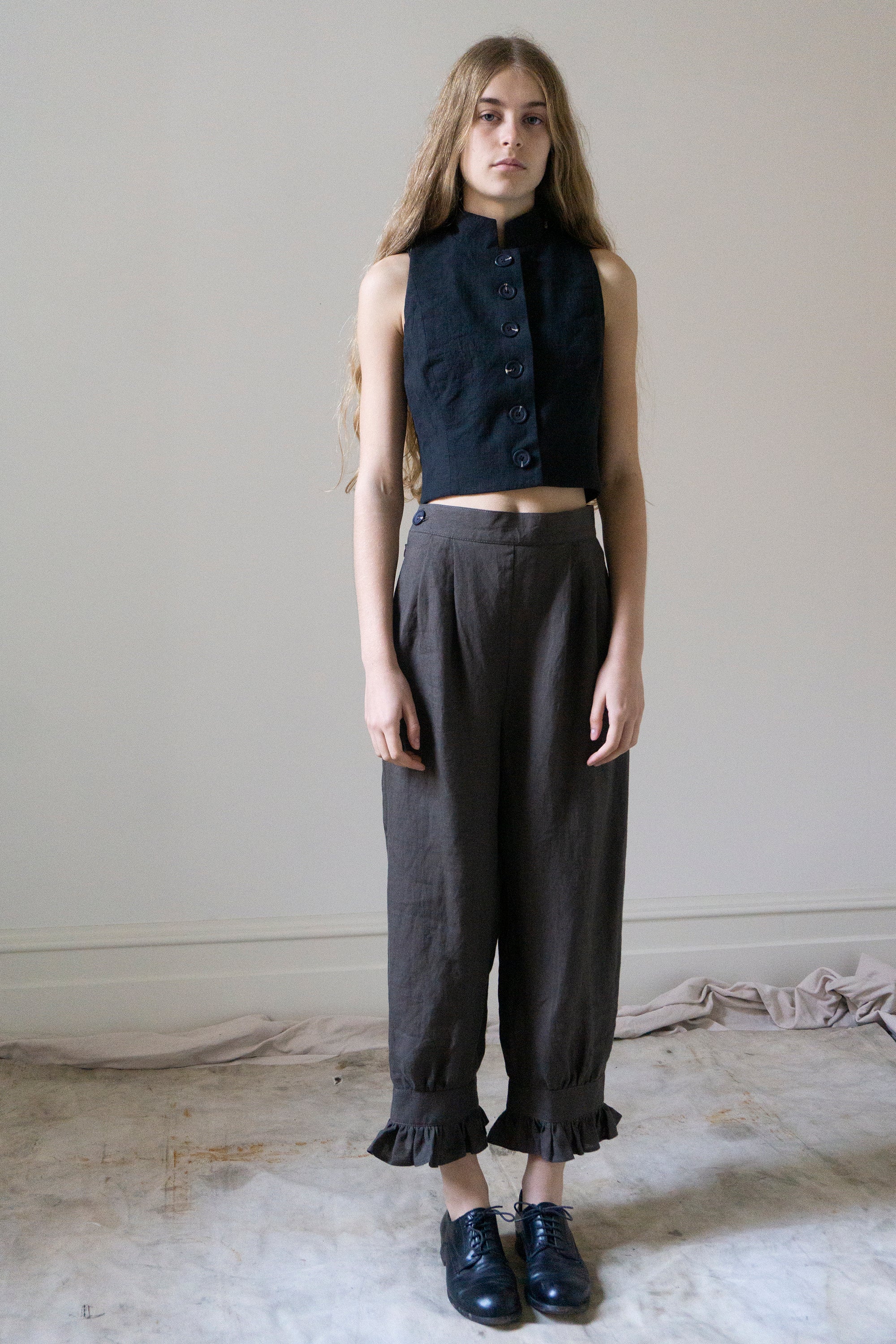Gilet en Lin Ada - Noir