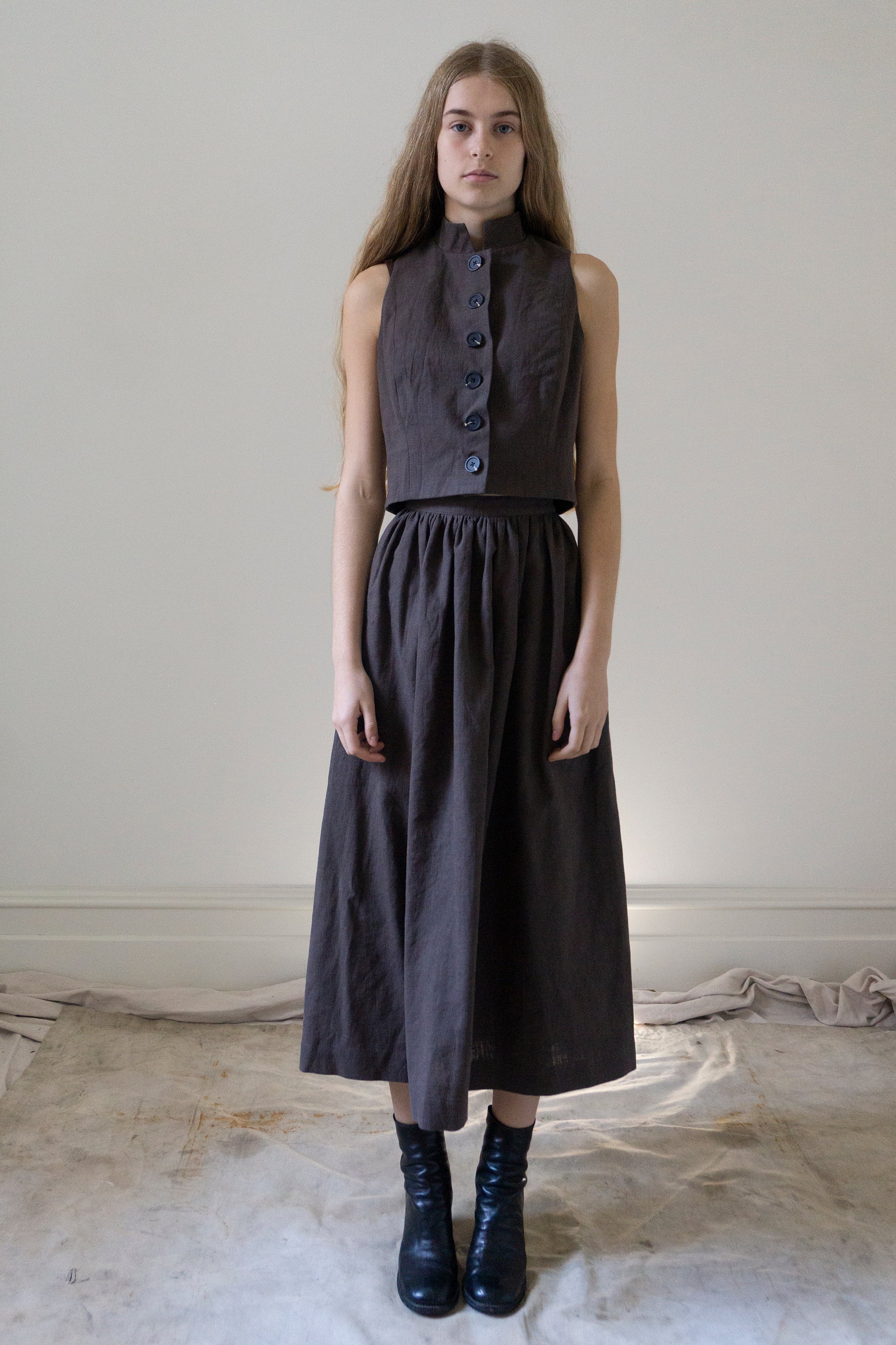 Gilet en Lin Ada - Noir