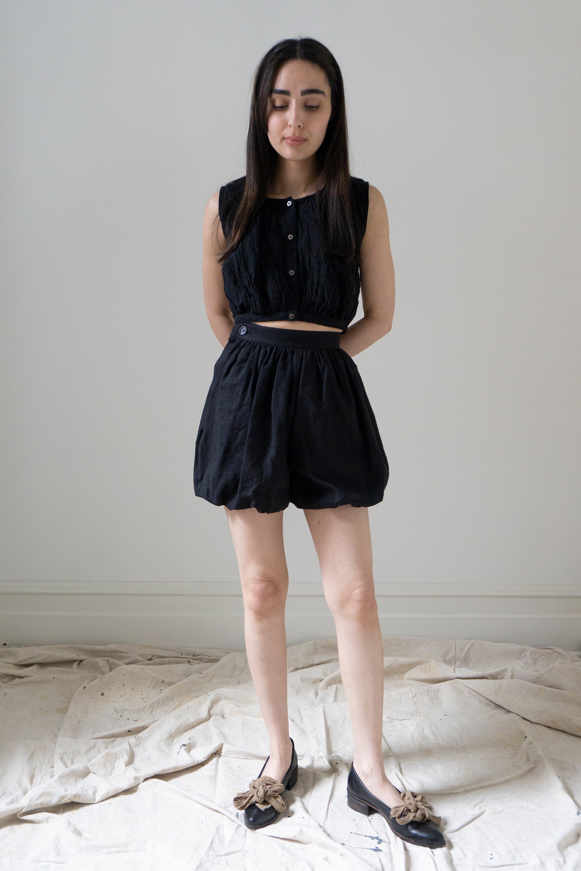Alix Linen Shorts - Black *PRE-ORDER*
