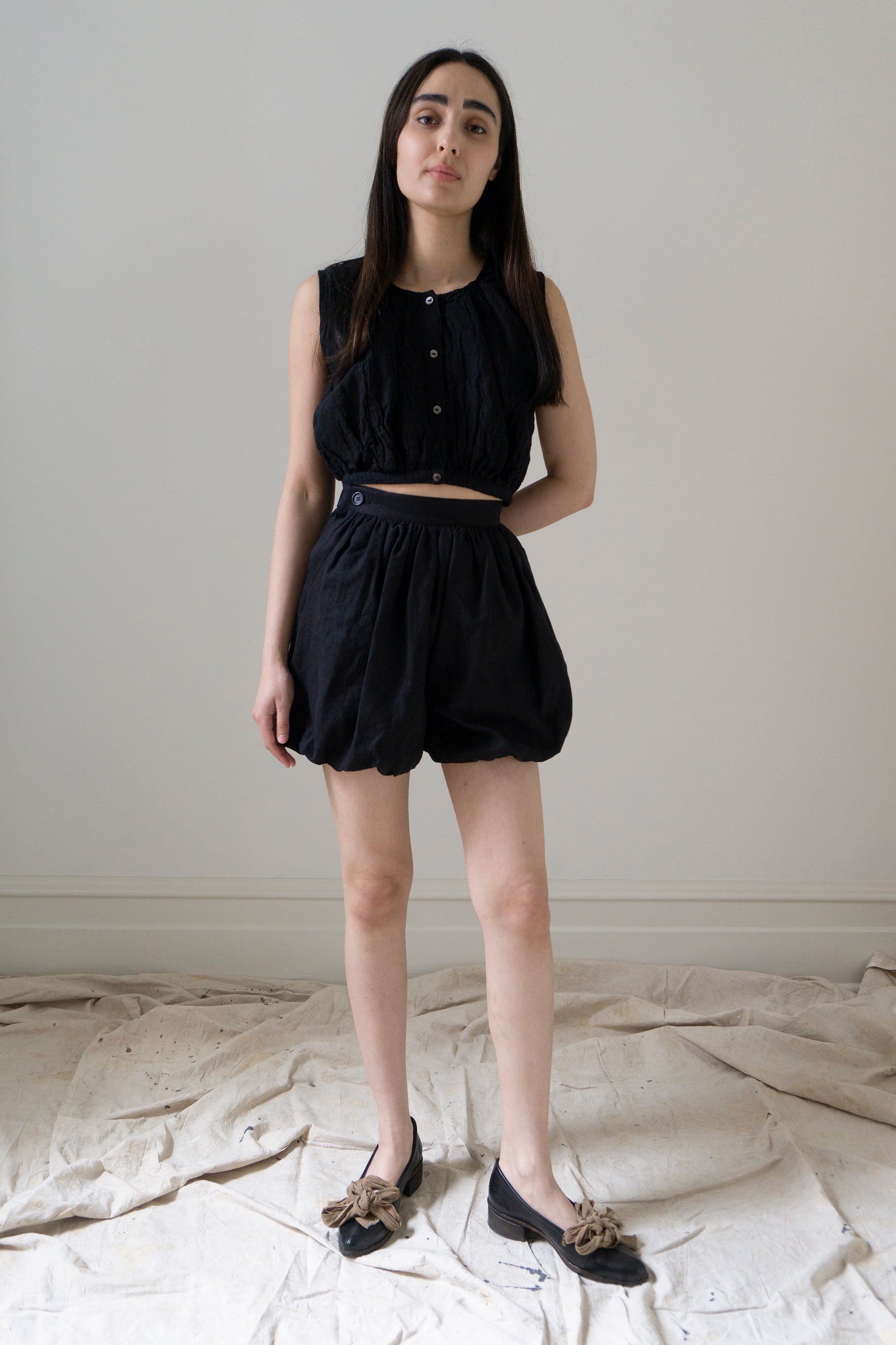 Short Alix en Lin - Noir