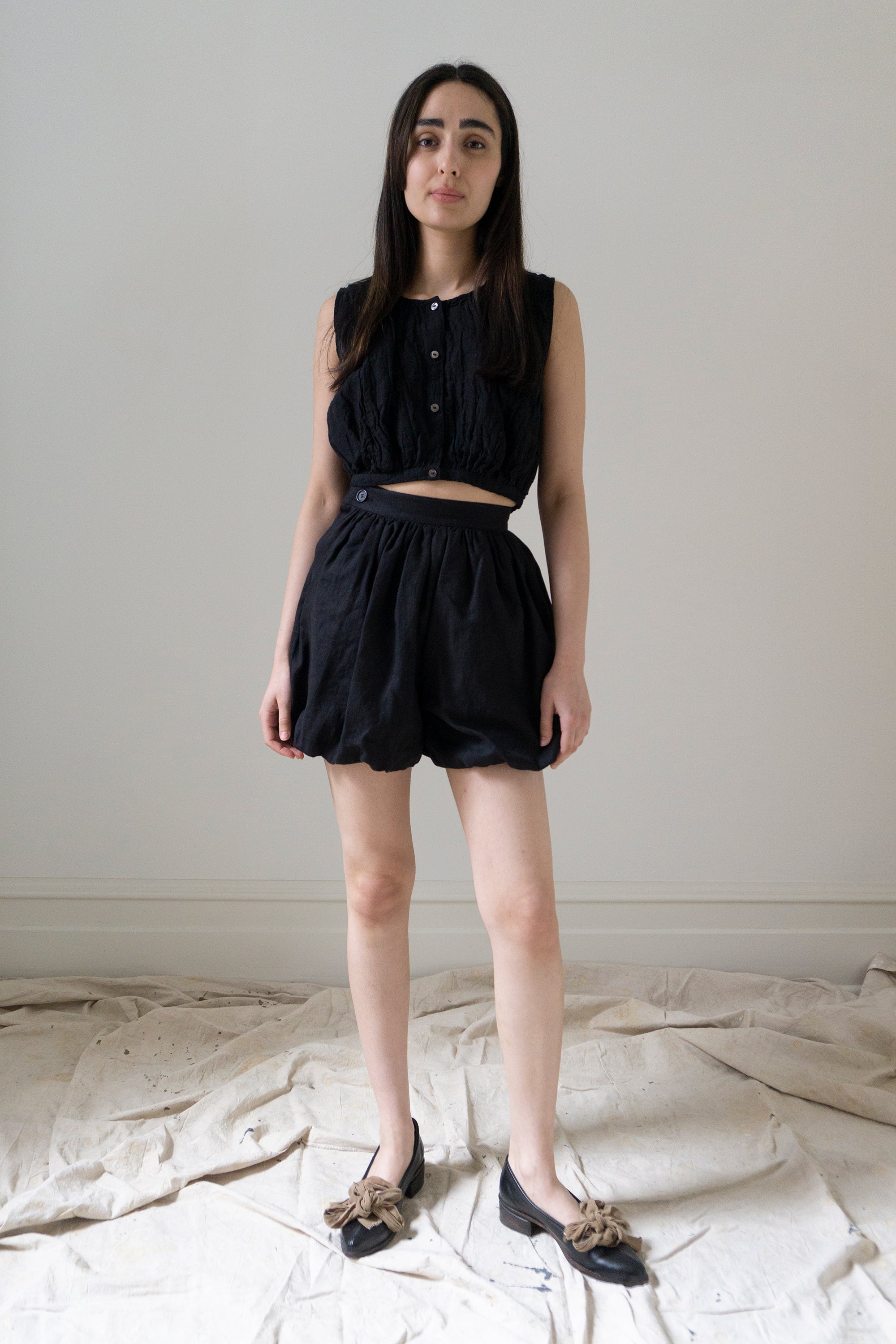 Short Alix en Lin - Noir