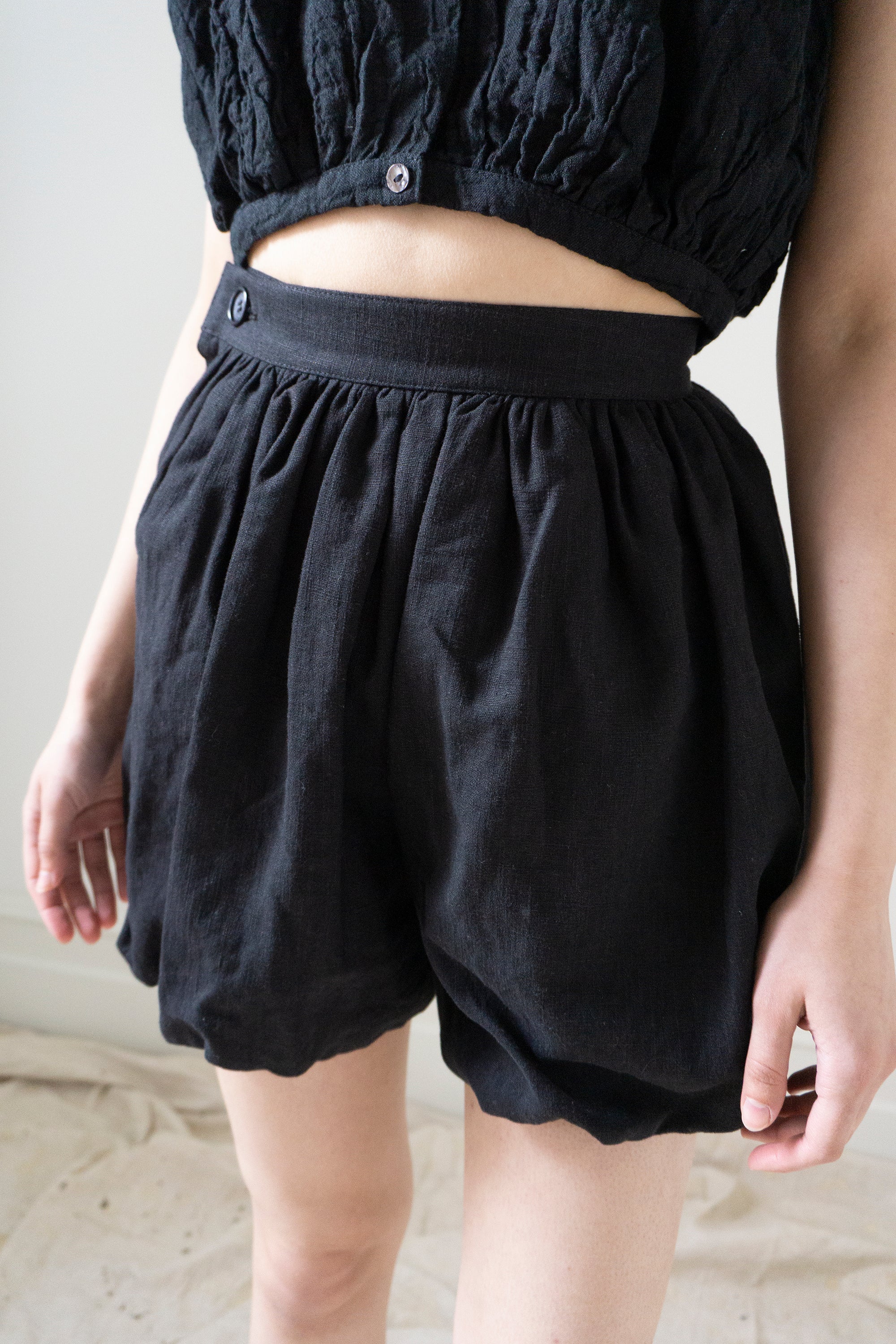 Short Alix en Lin - Noir
