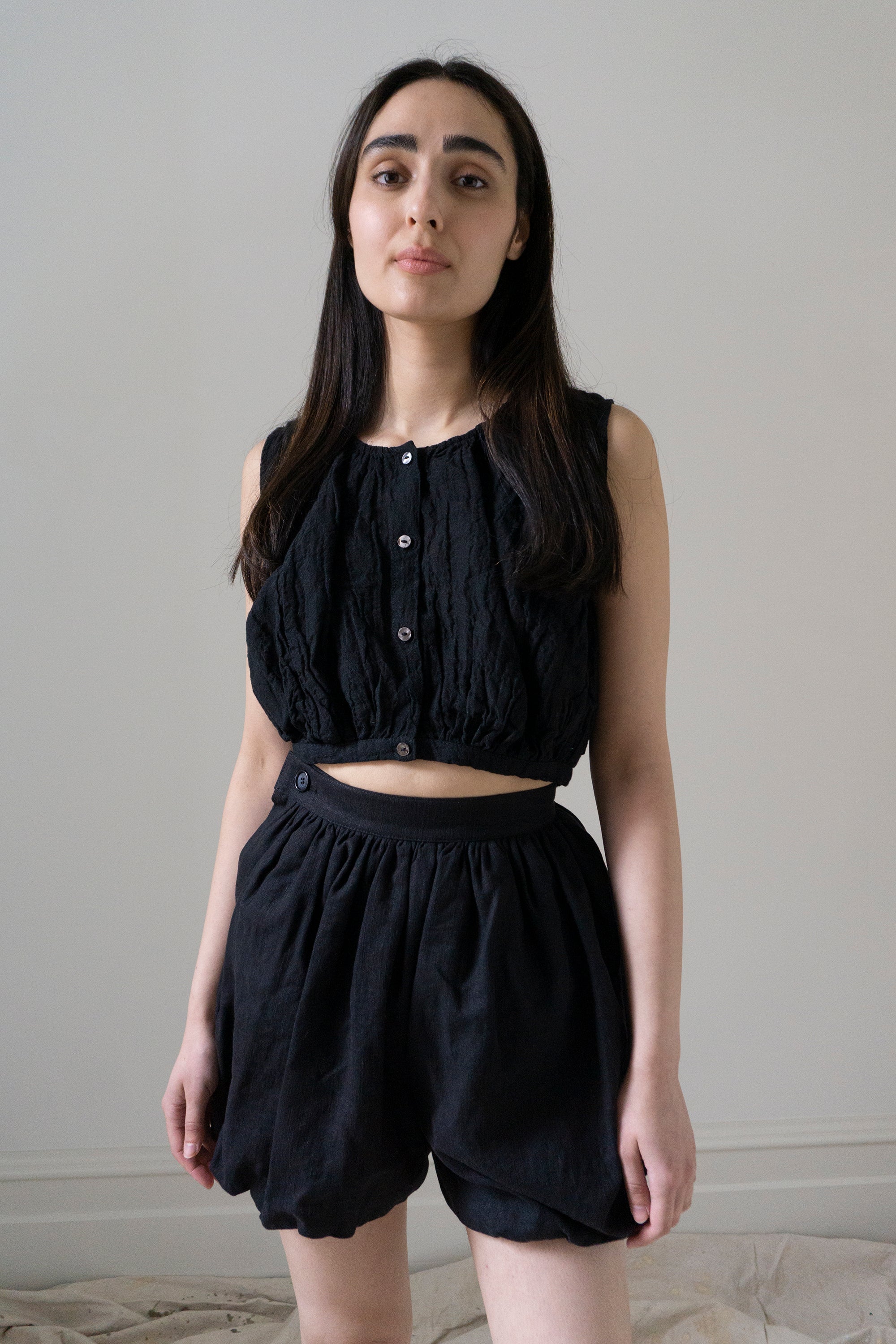 Short Alix en Lin - Noir