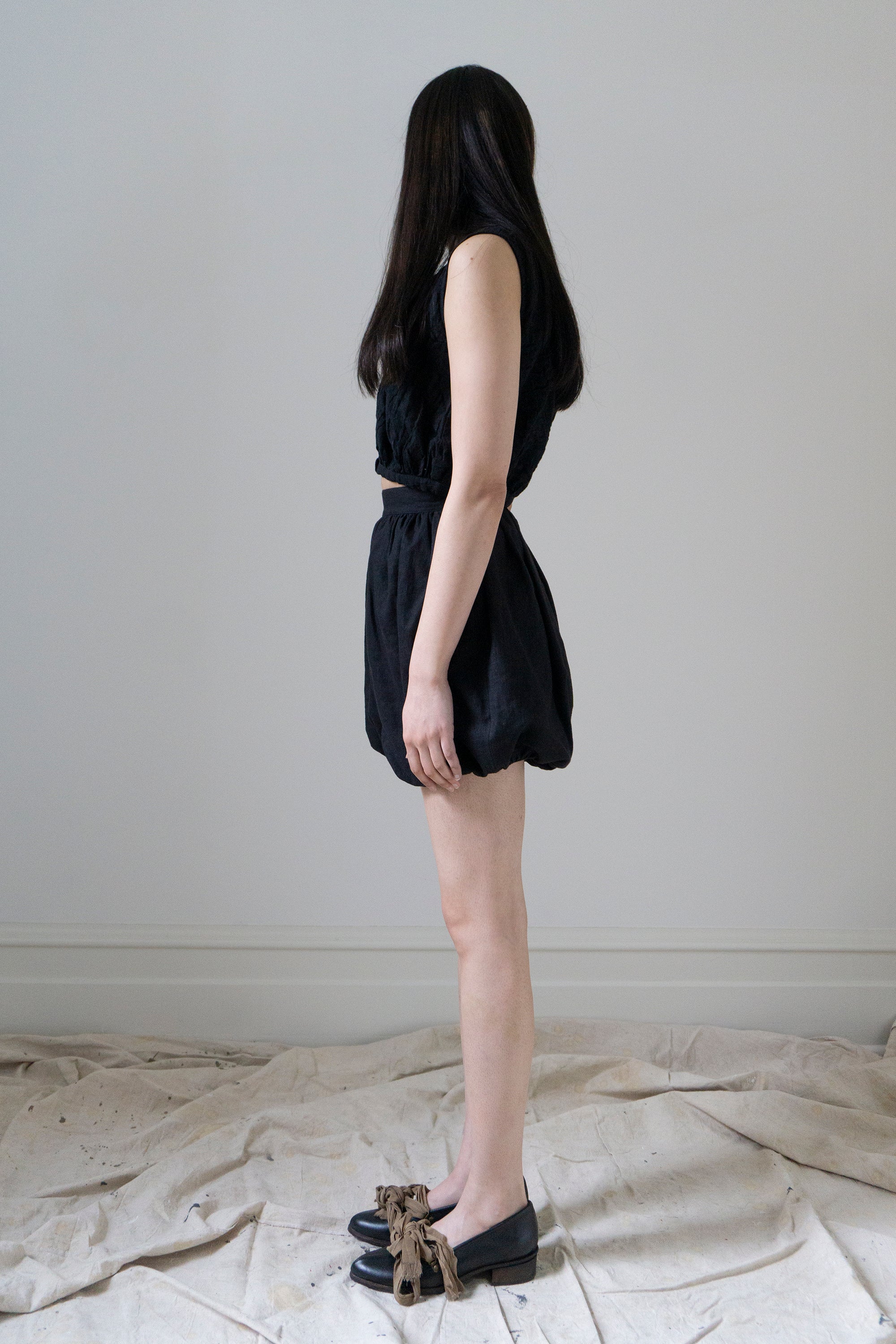 Short Alix en Lin - Noir