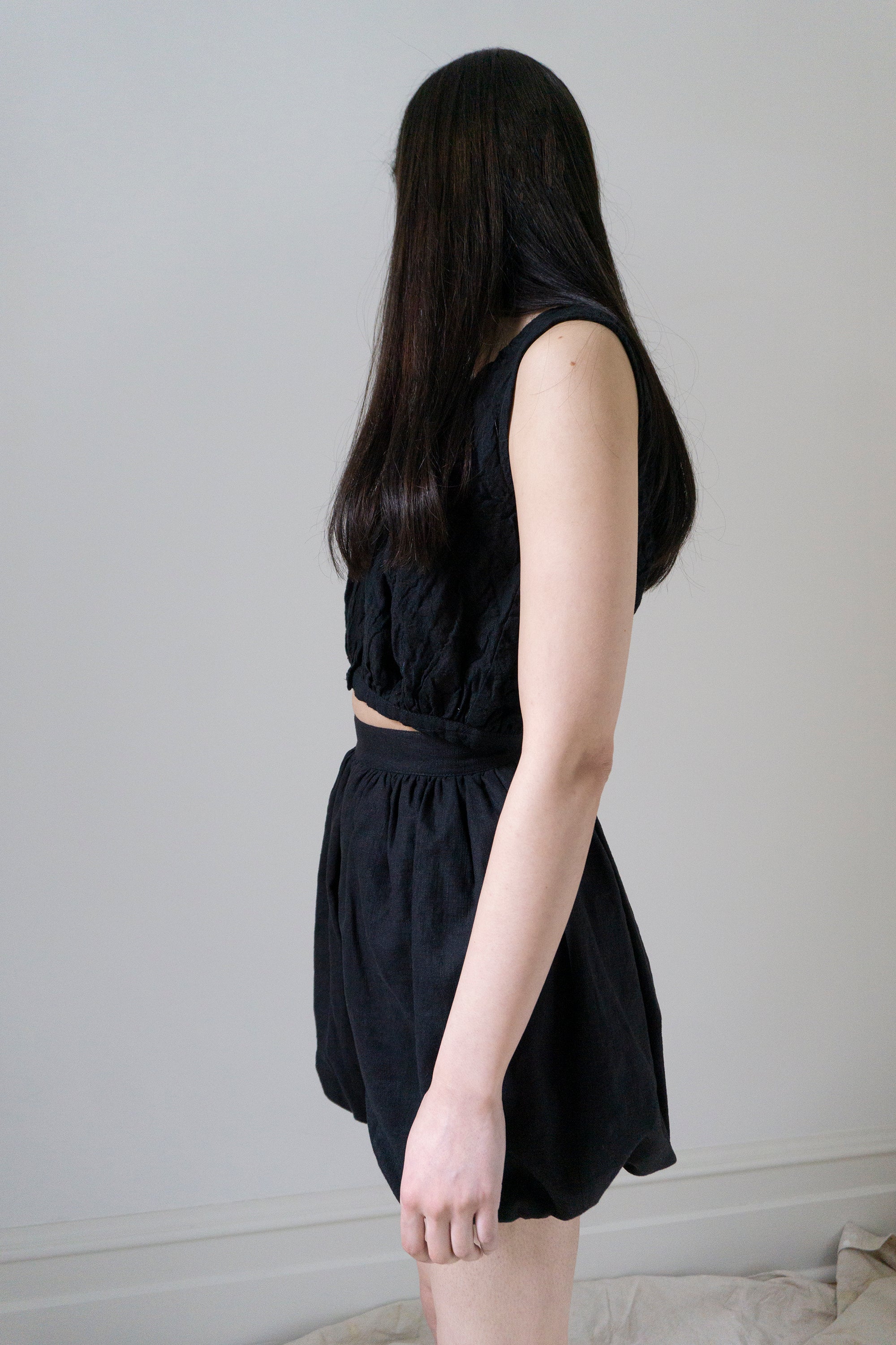 Short Alix en Lin - Noir