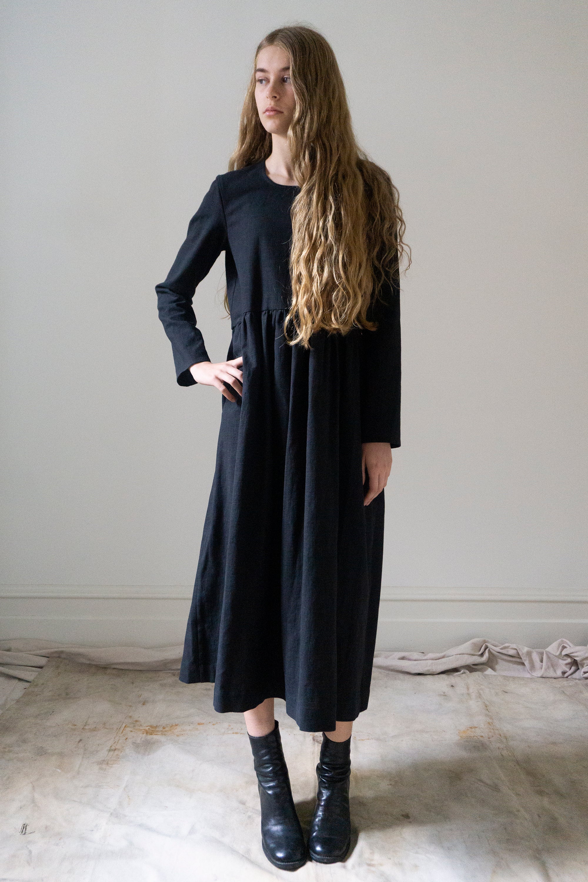 Robe en lin Alys - Noir