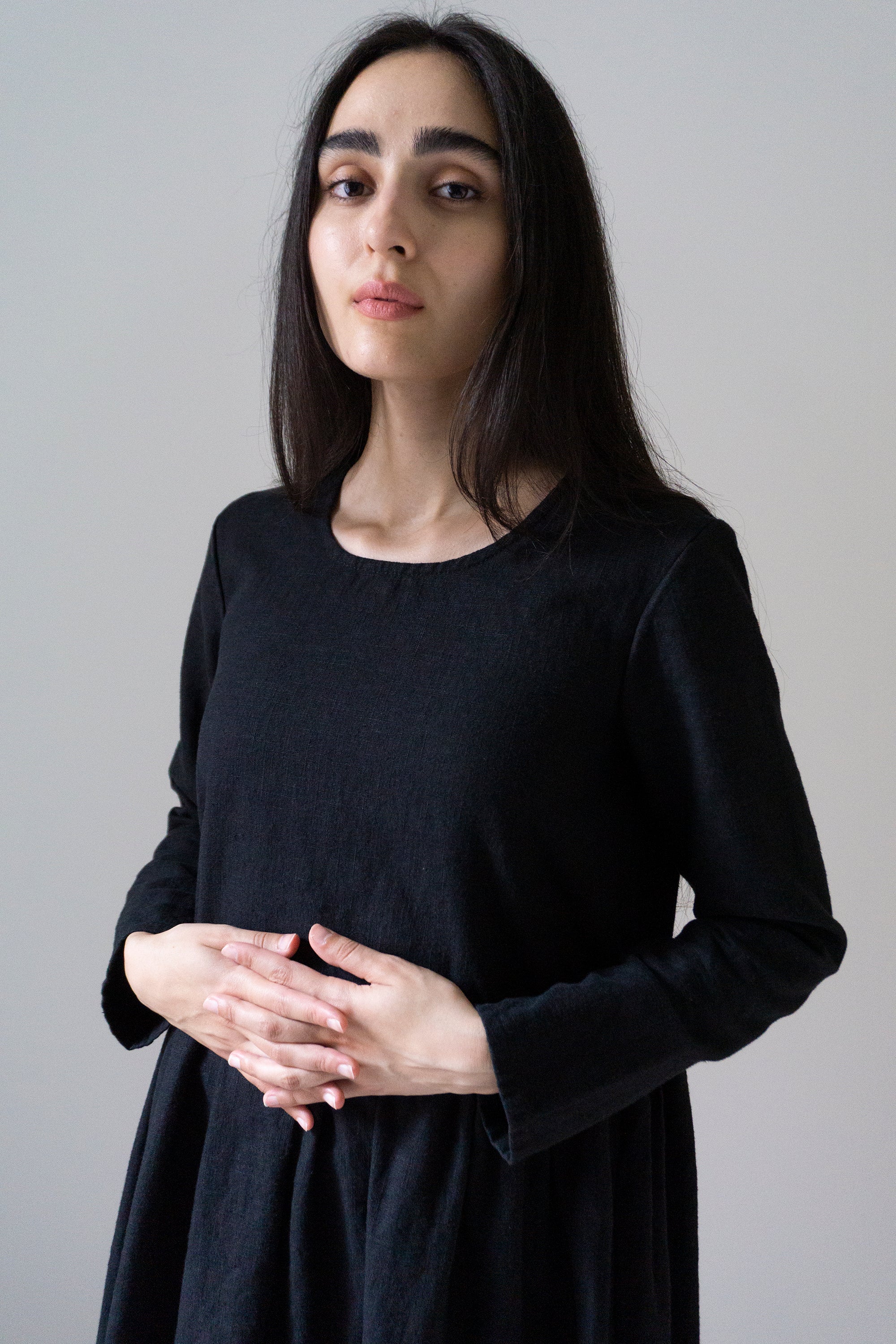 Robe en lin Alys - Noir