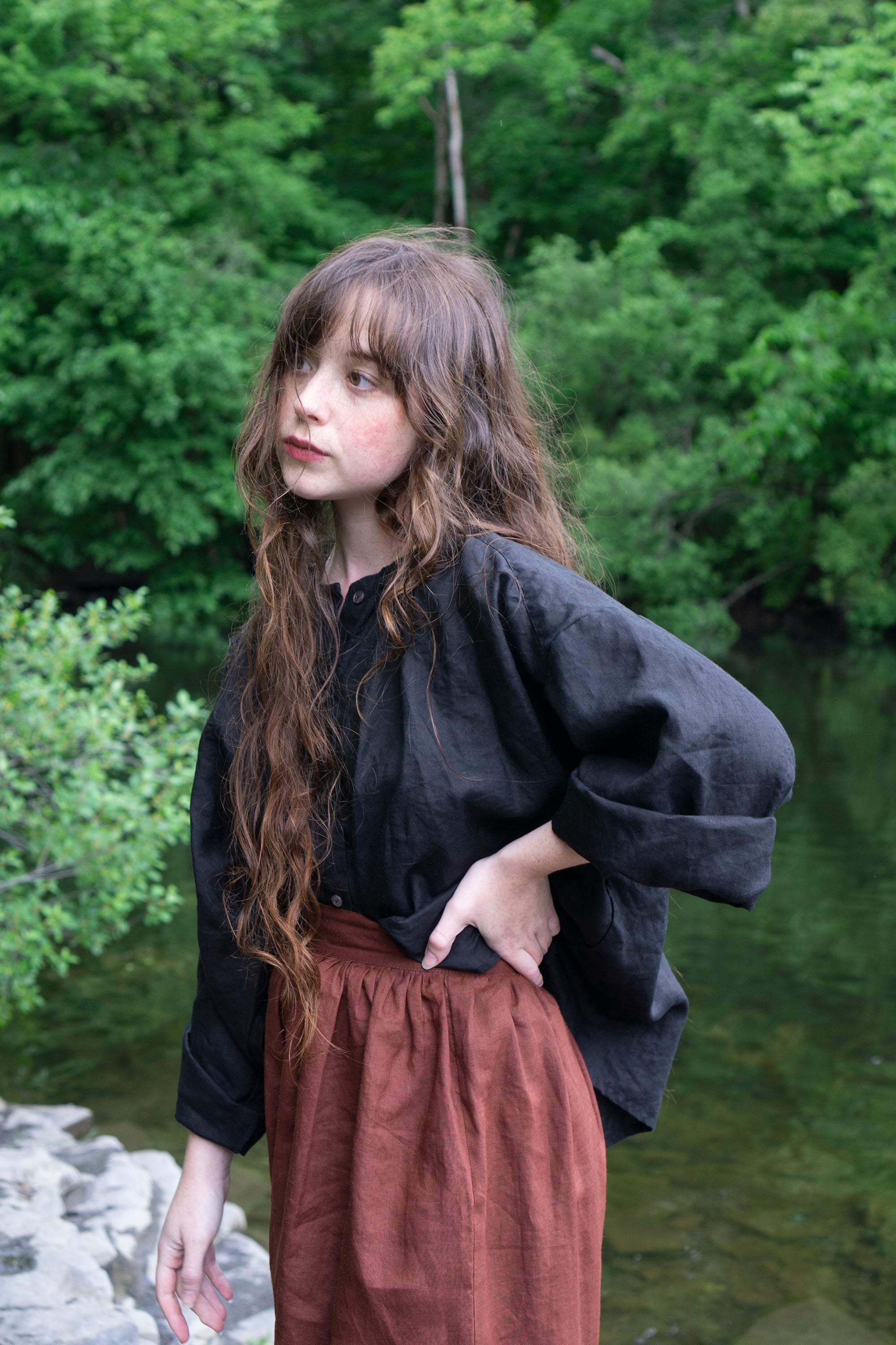 Sycamore Linen Shirt- Black