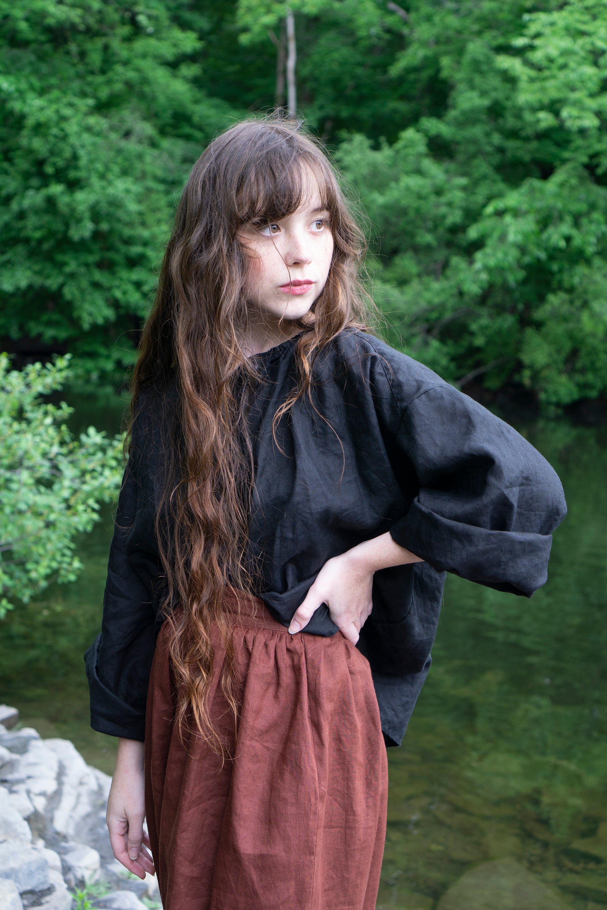 Sycamore Linen Shirt- Black