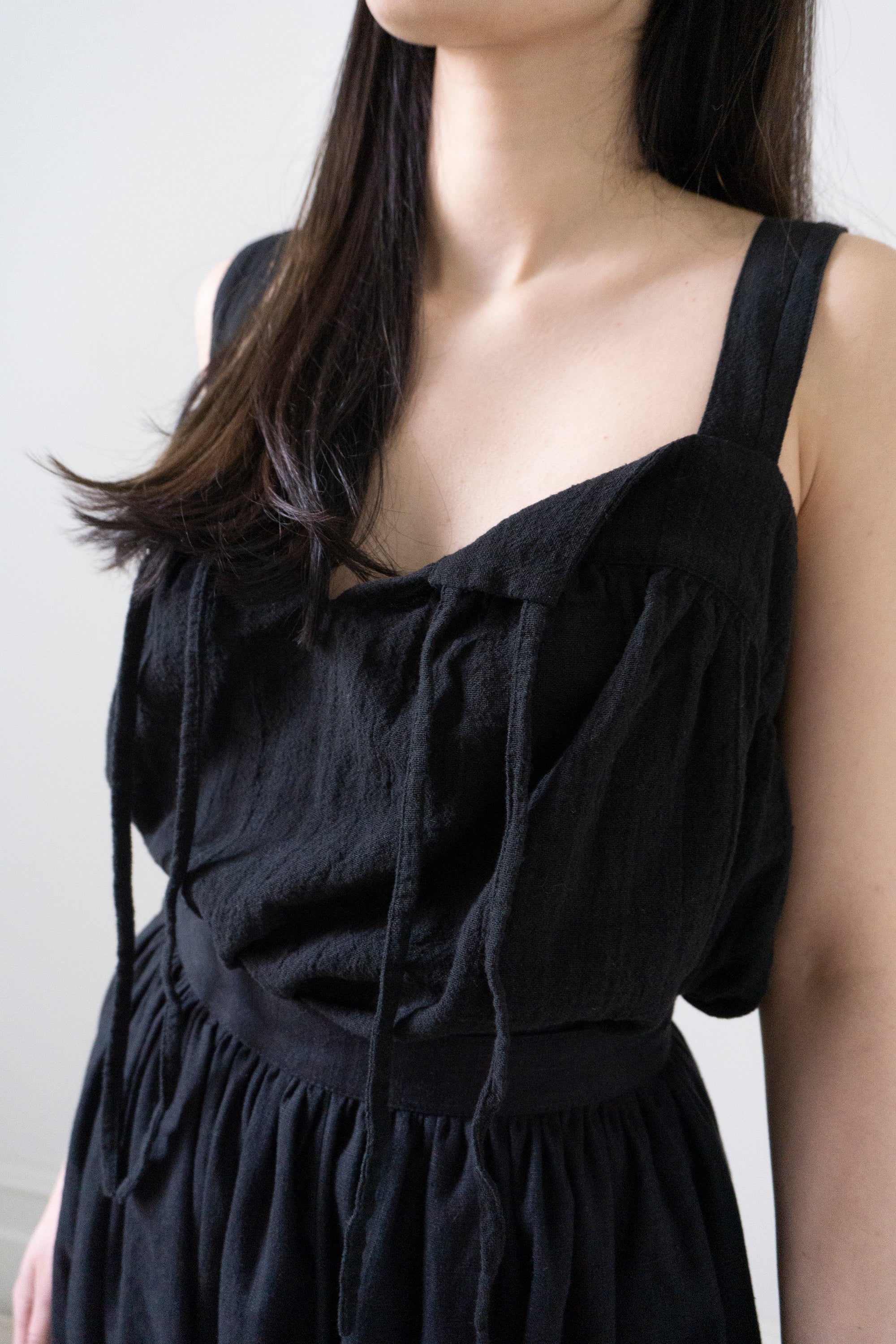 Claude Linen Top - Black *MADE TO ORDER*