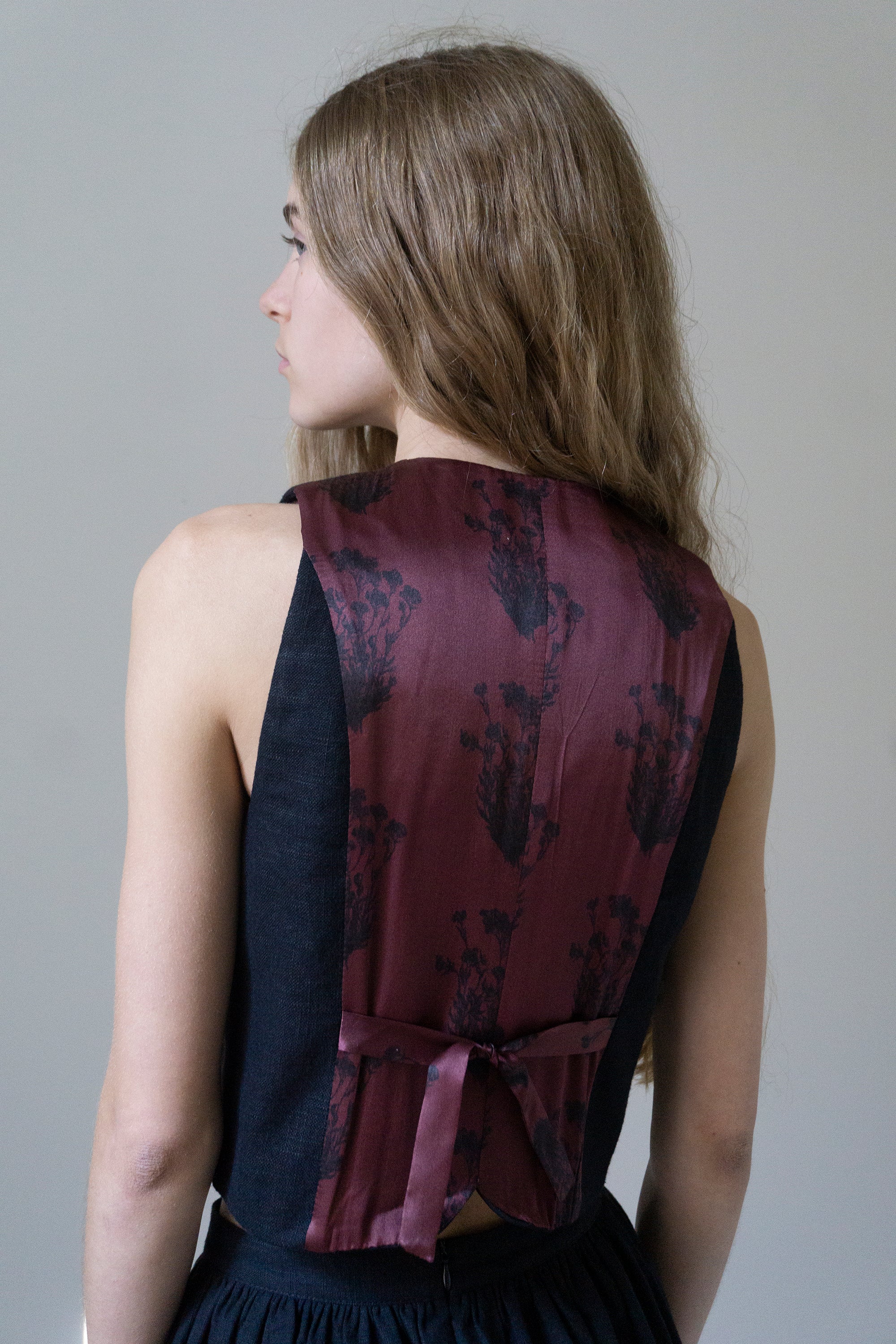 Gilet en lin Cora - Noir