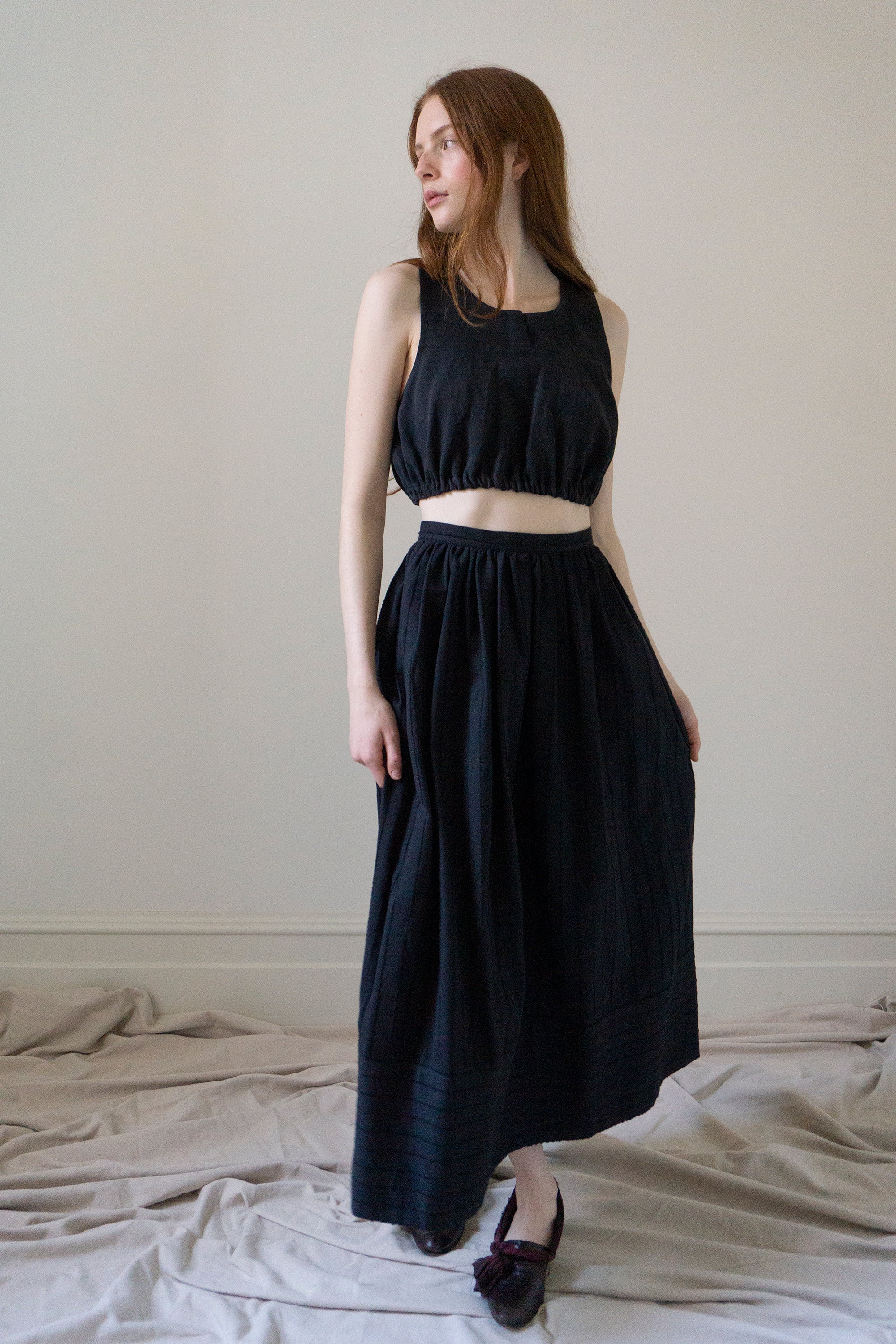 Haut Leonie en lin - Noir