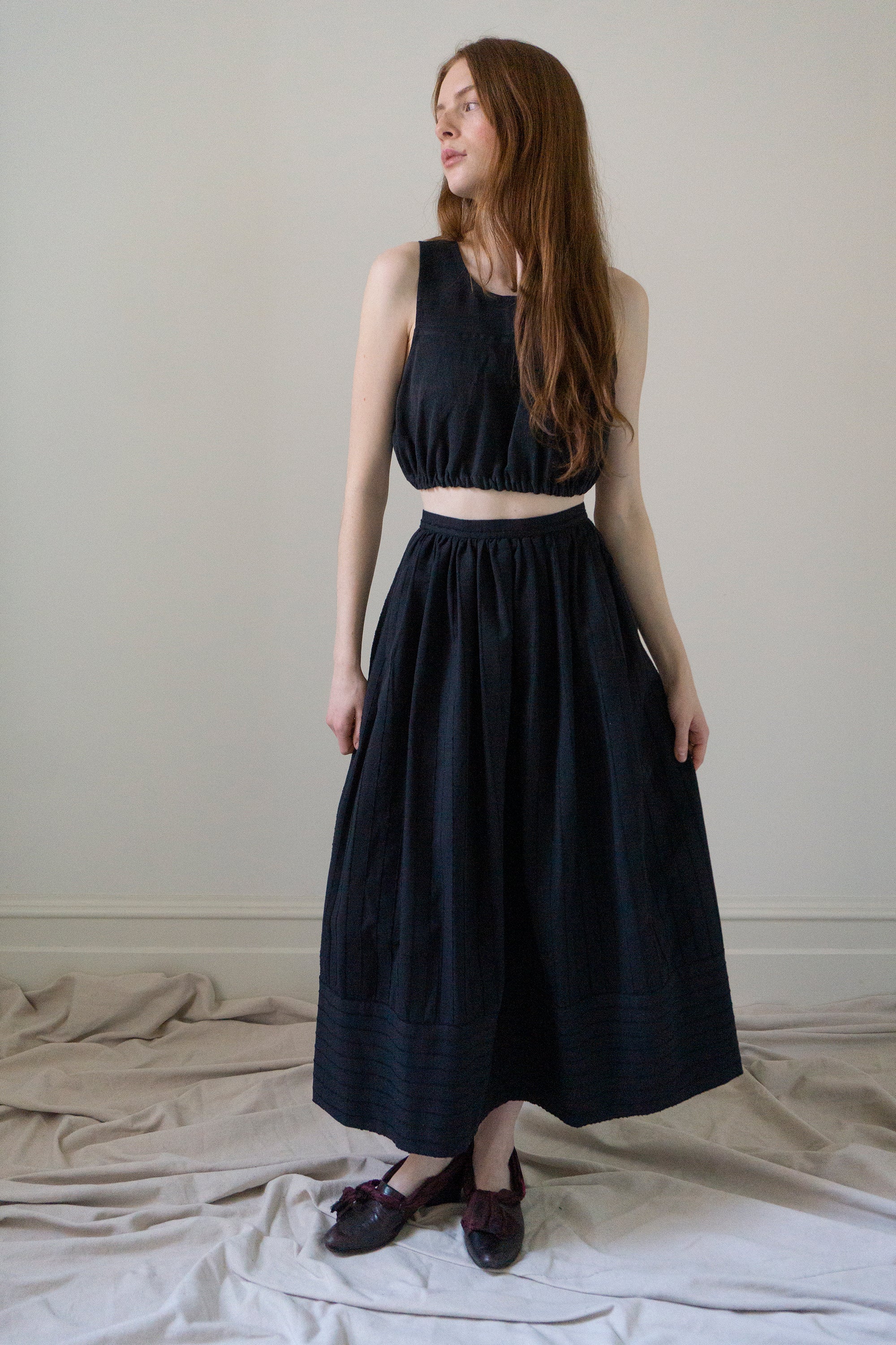 Haut Leonie en lin - Noir