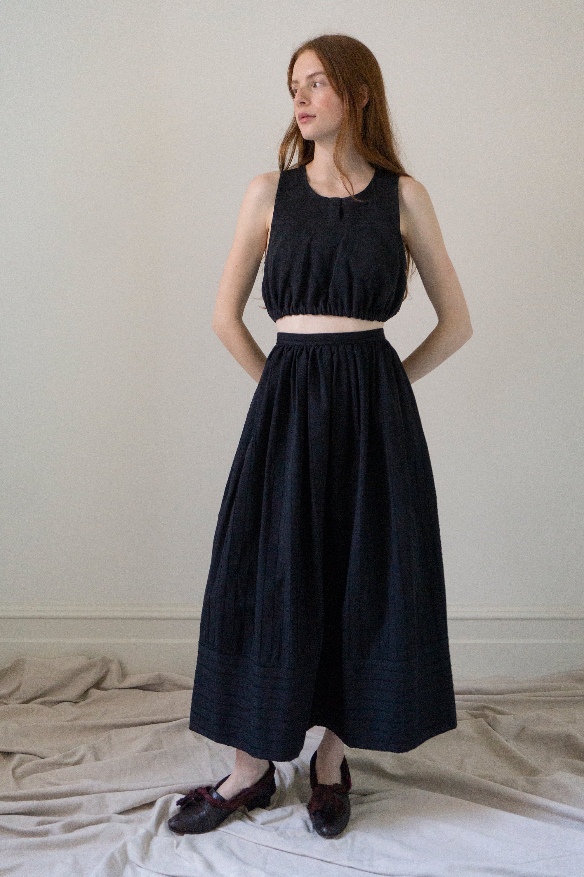 Haut Leonie en lin - Noir