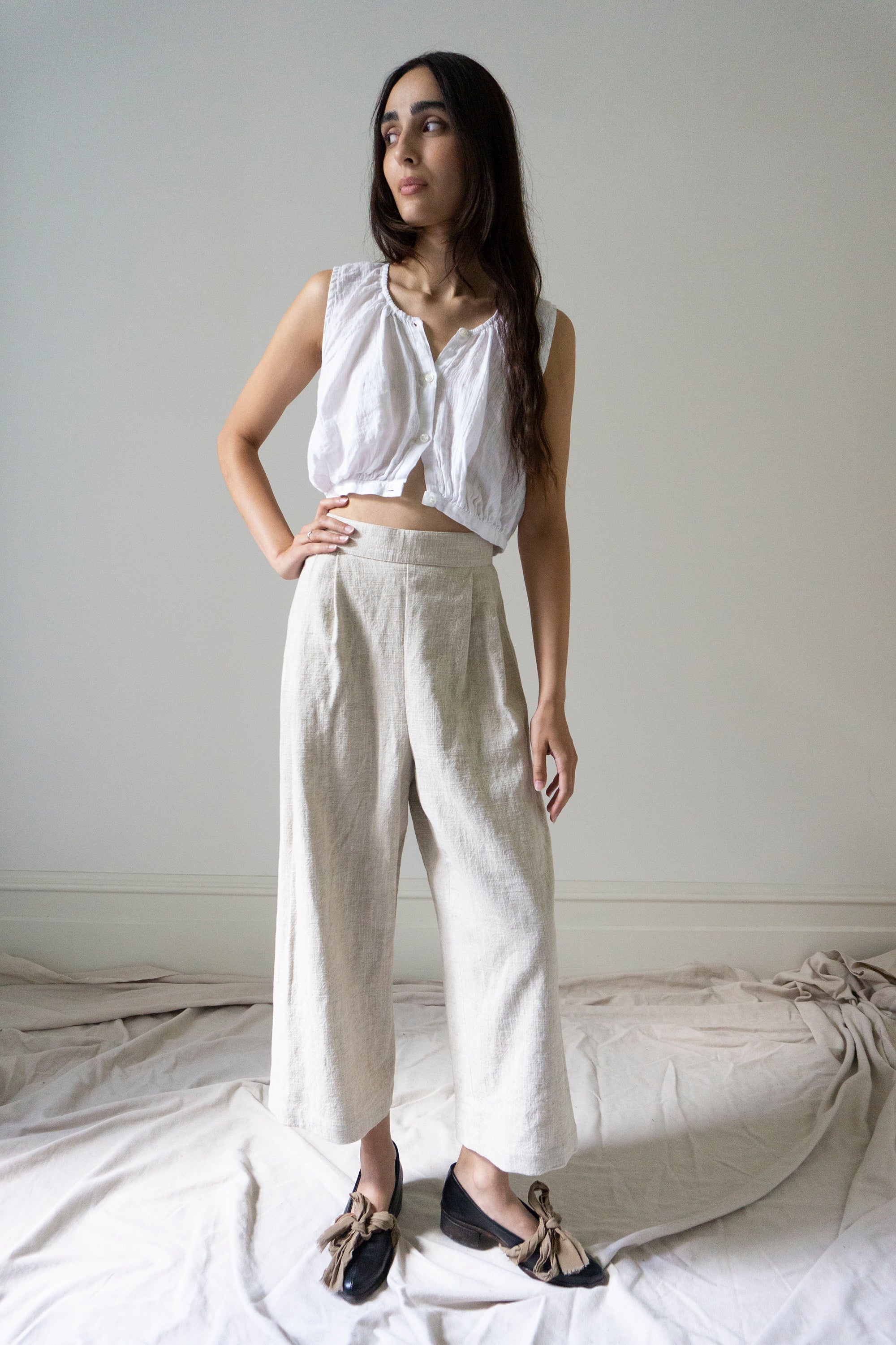 Davis Linen Trousers - Ecru