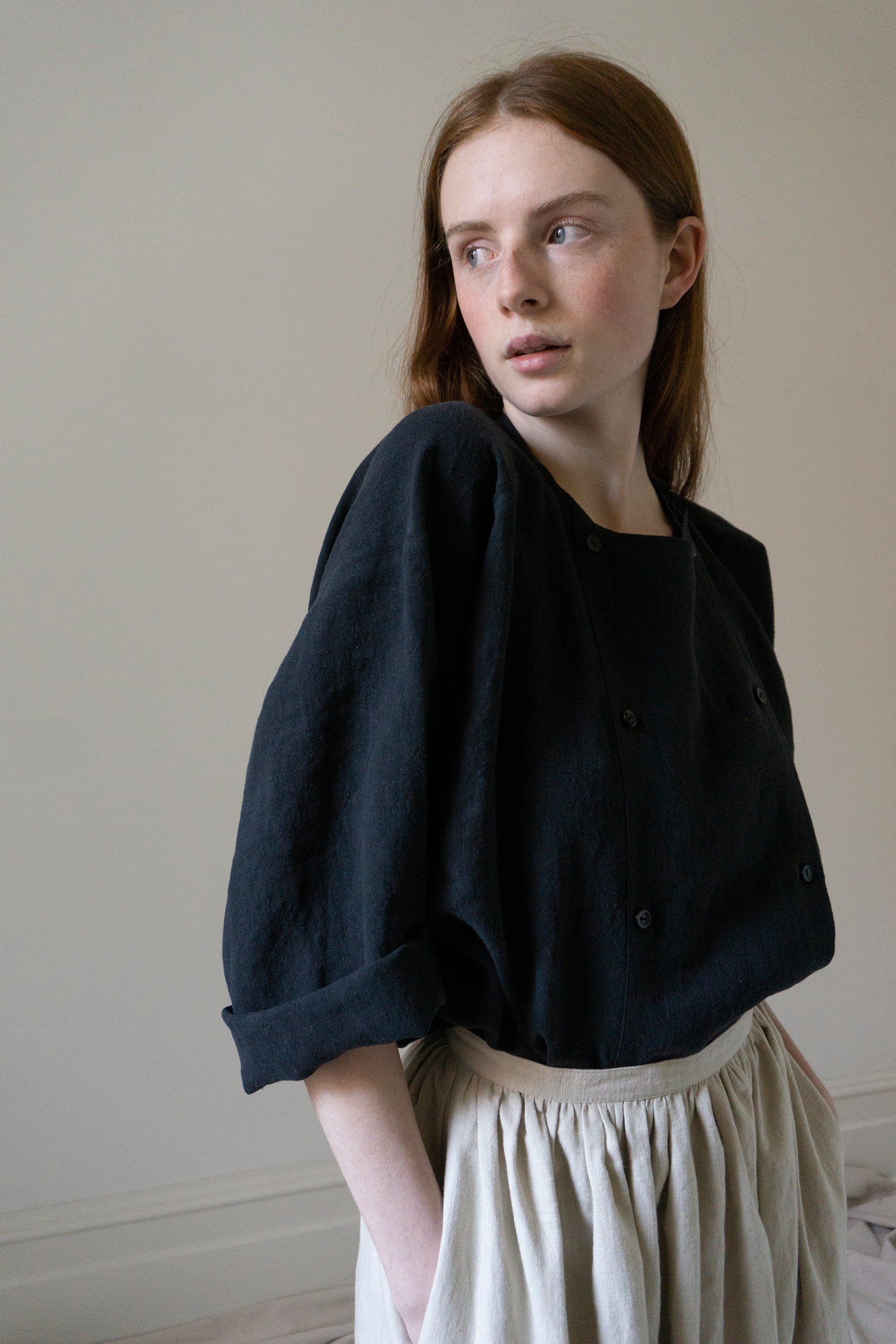 Chemise en lin Emil - Noir