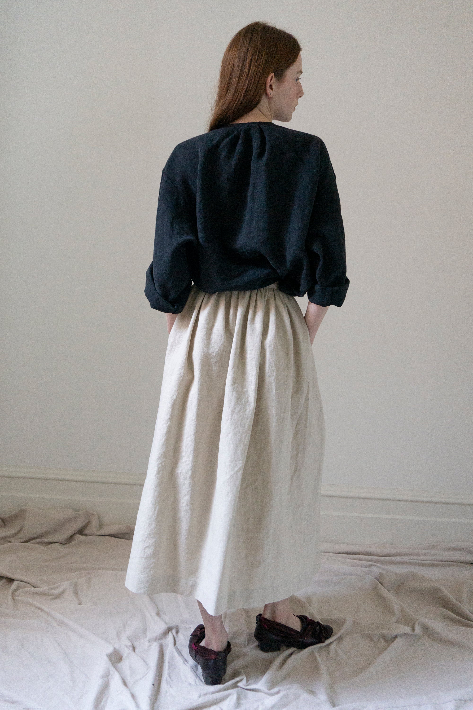 Chemise en lin Emil - Noir