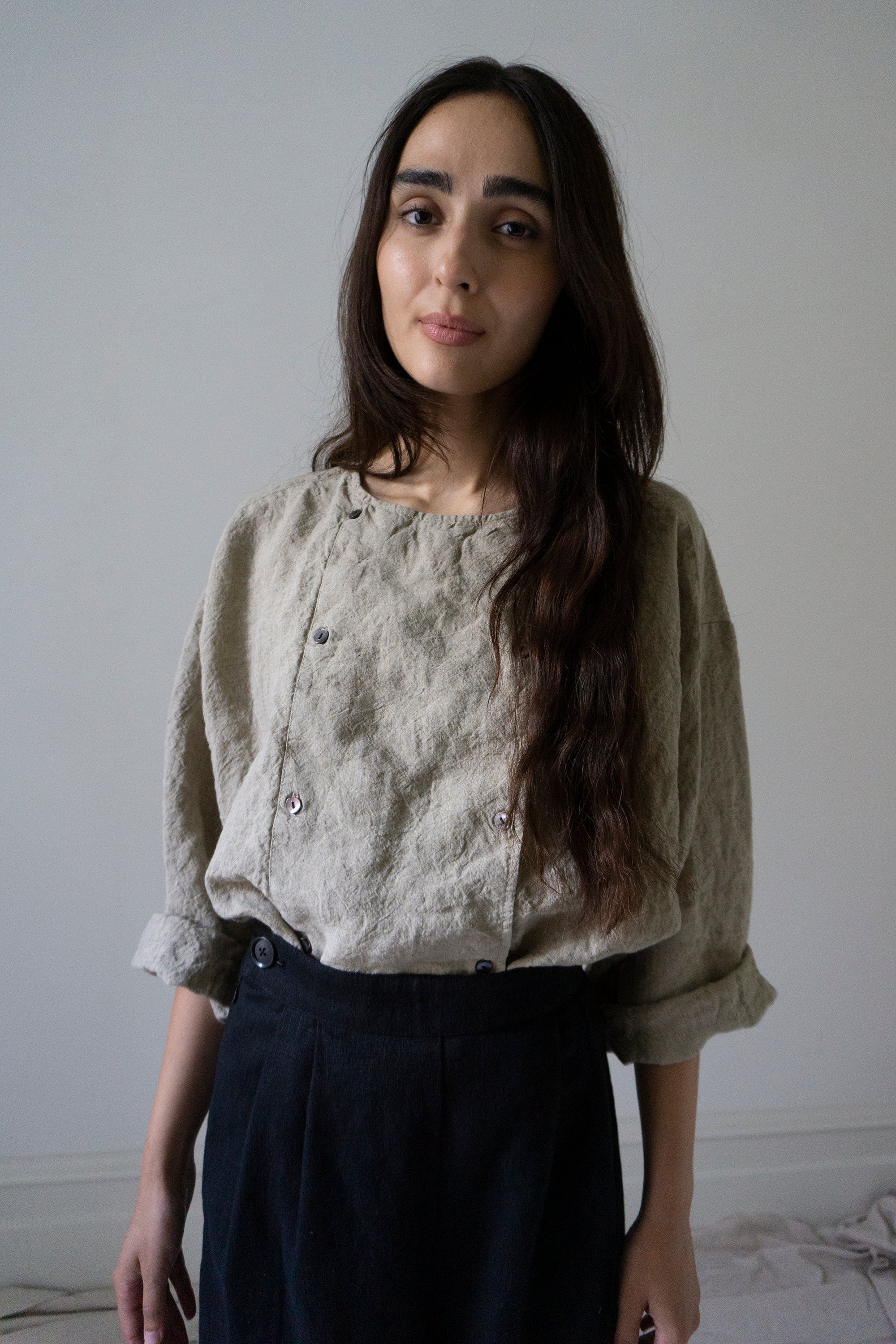 Emil Linen Shirt- Oatstraw