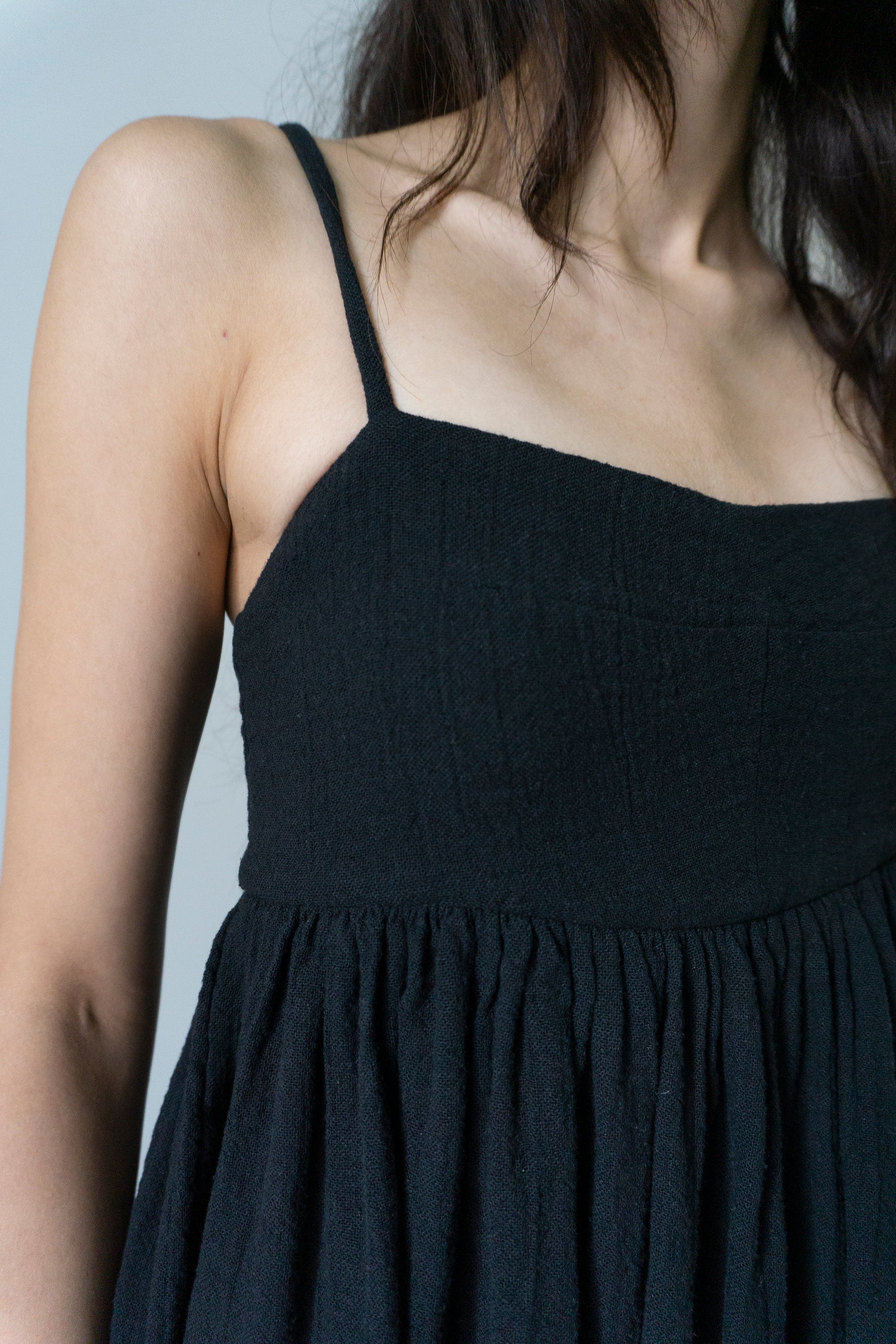 Robe Esme en lin - Noir