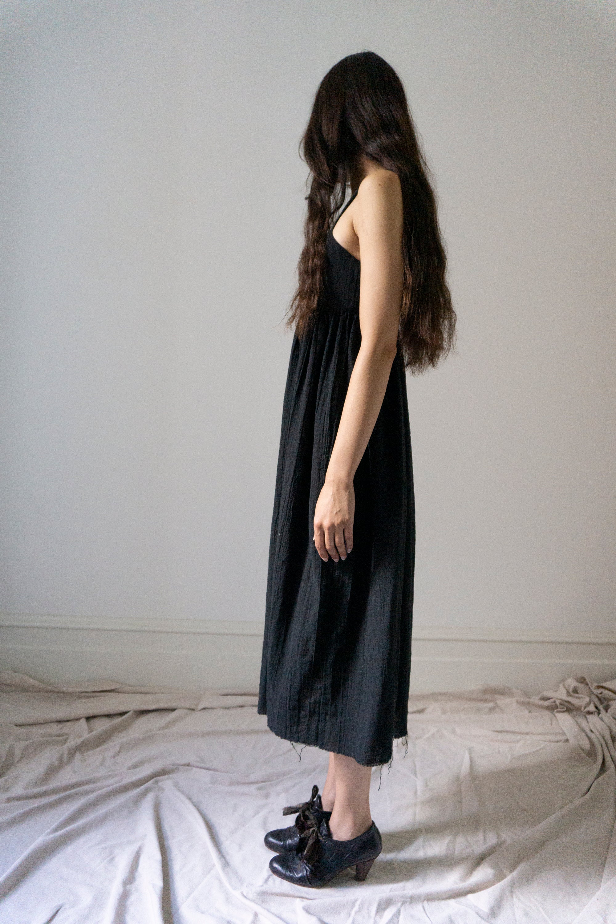 Robe Esme en lin - Noir