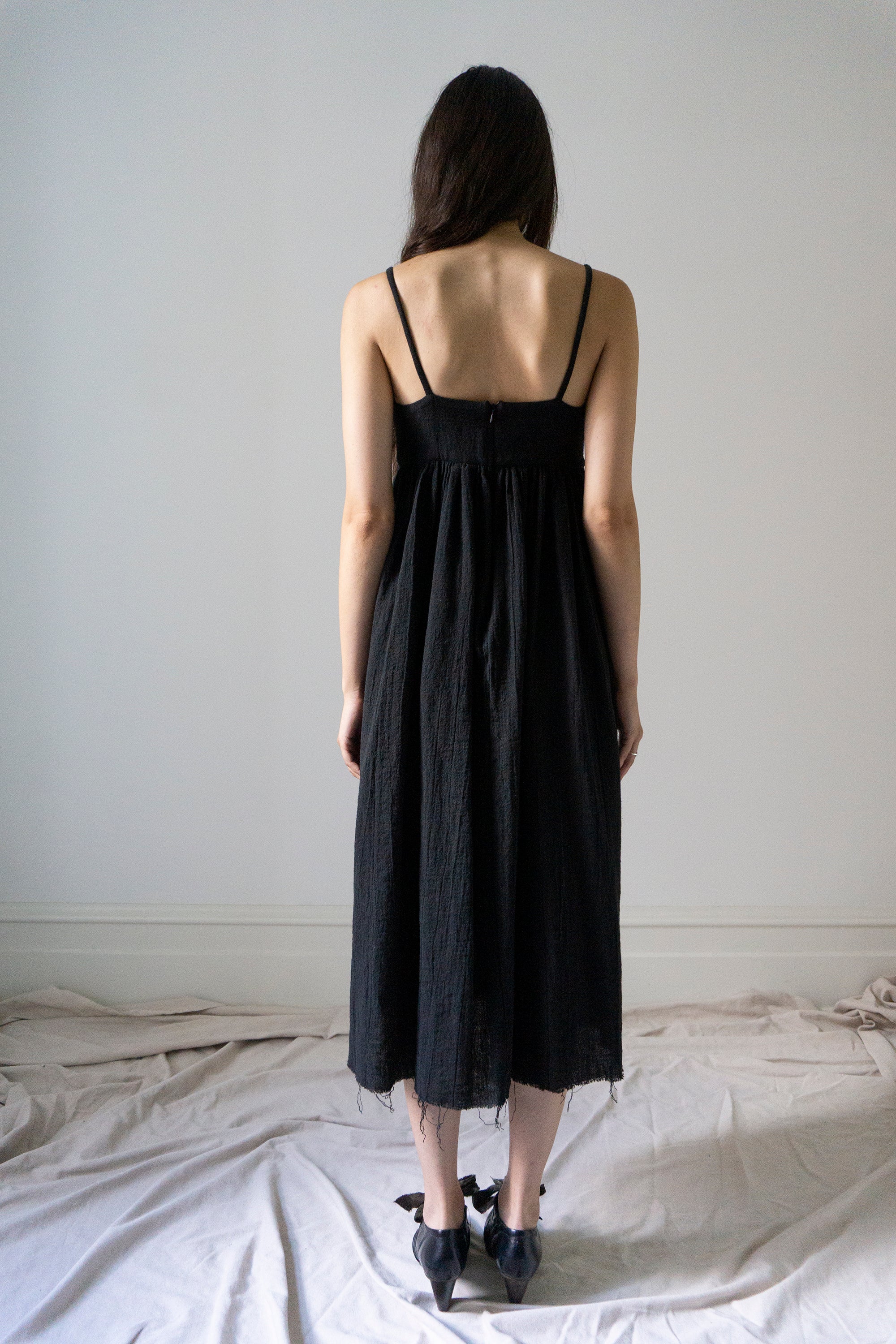 Robe Esme en lin - Noir