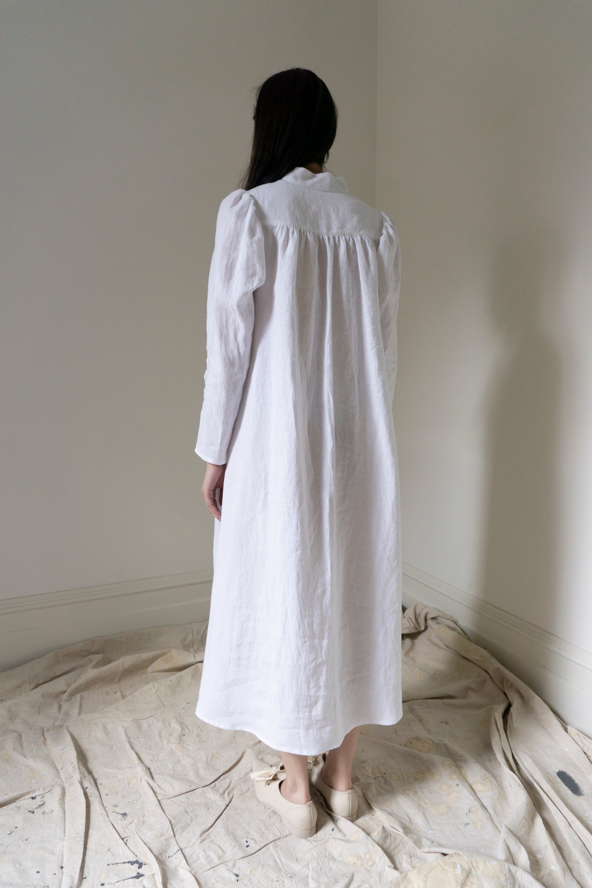 Ethel Linen Dress - White *PRE-ORDER*