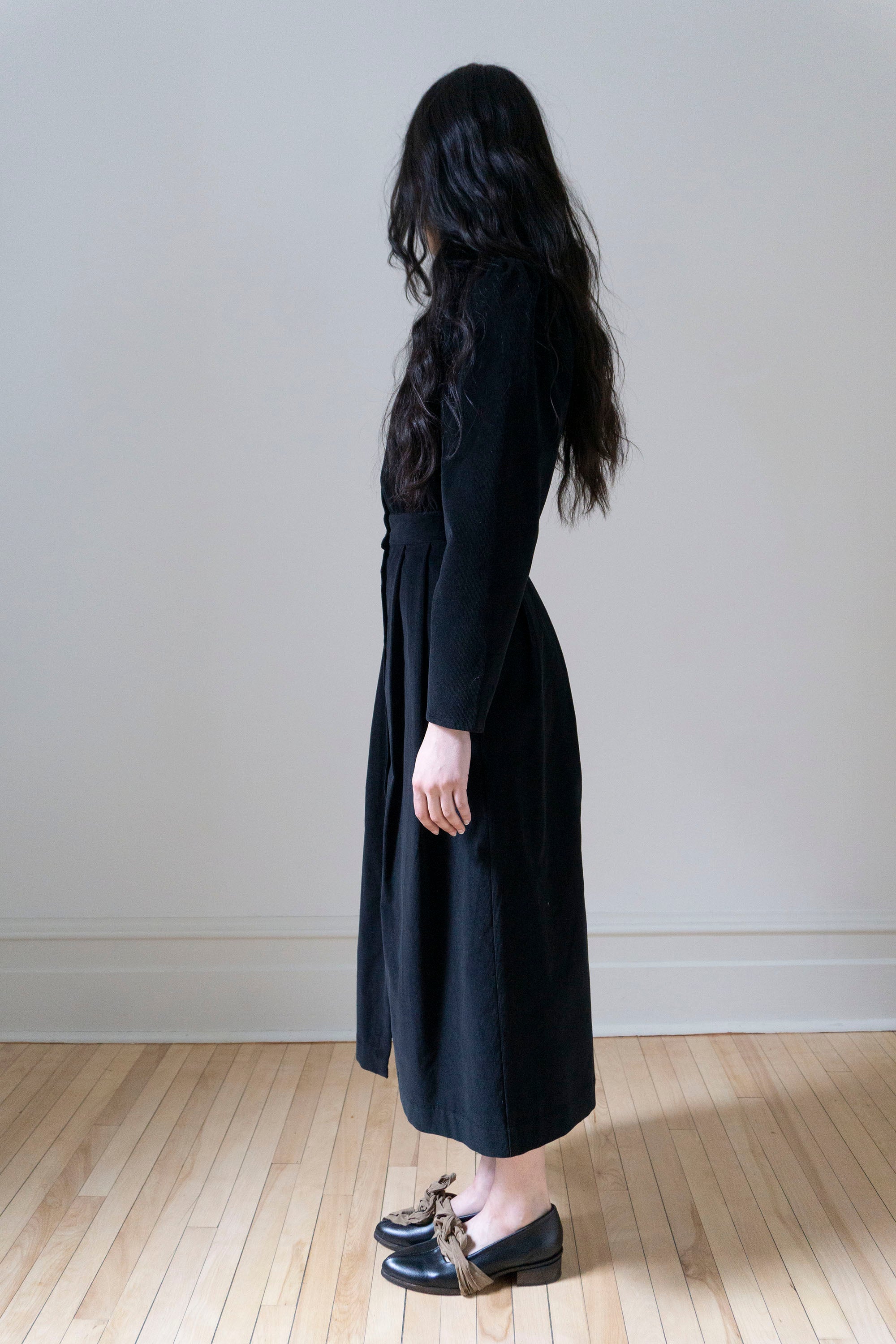 Eugenia Dress - Black Corduroy
