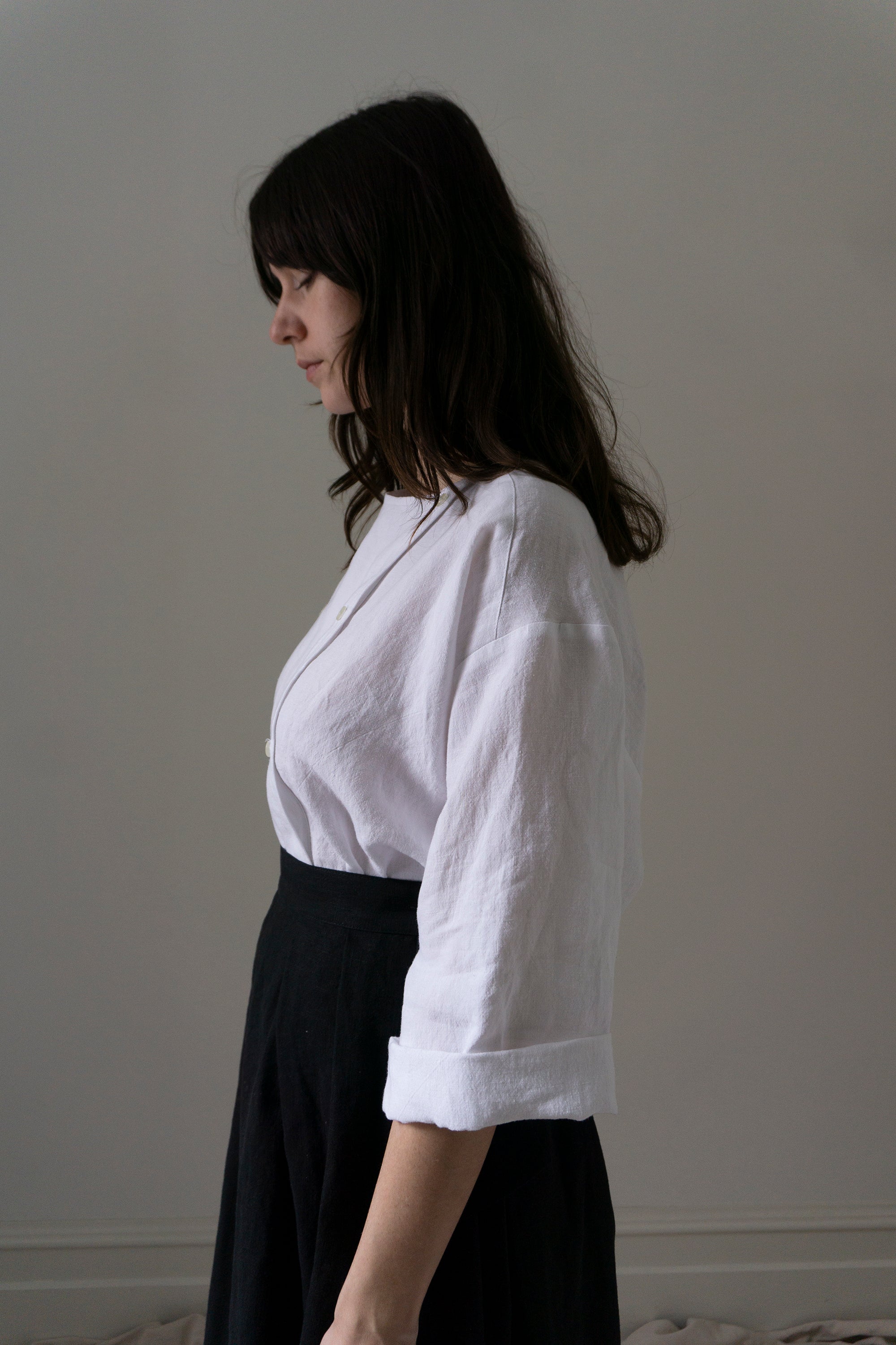 Chemise en lin Emil - Blanc