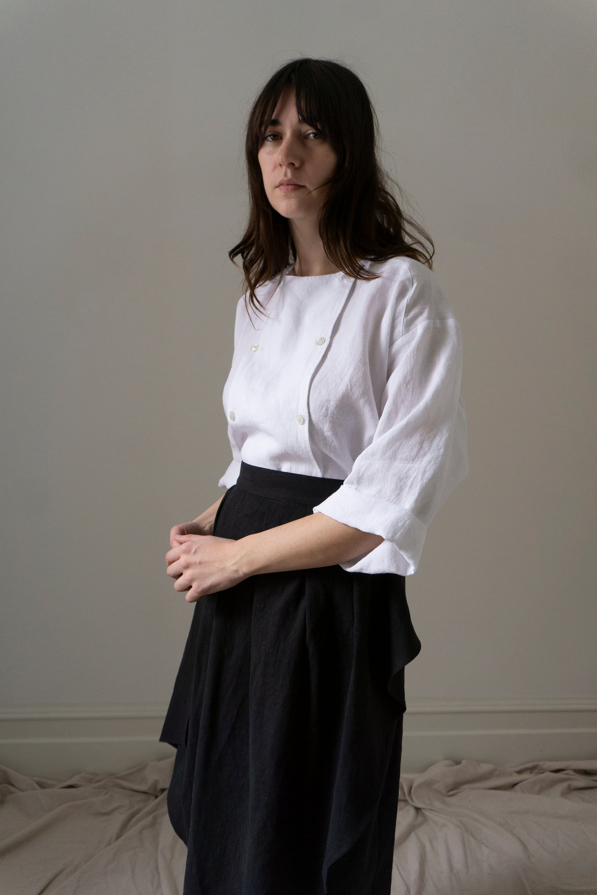 Chemise en lin Emil - Blanc