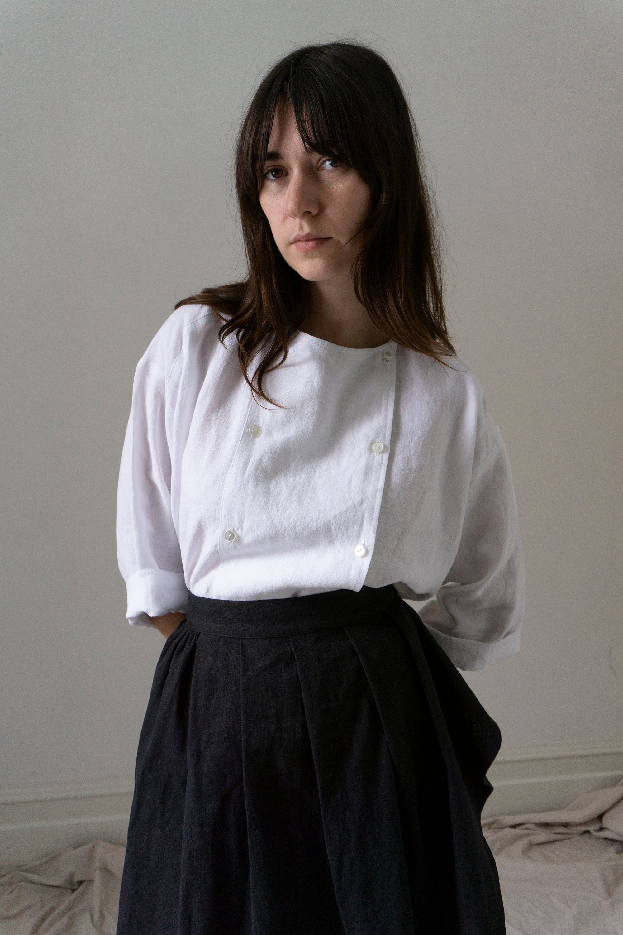 Chemise en lin Emil - Blanc