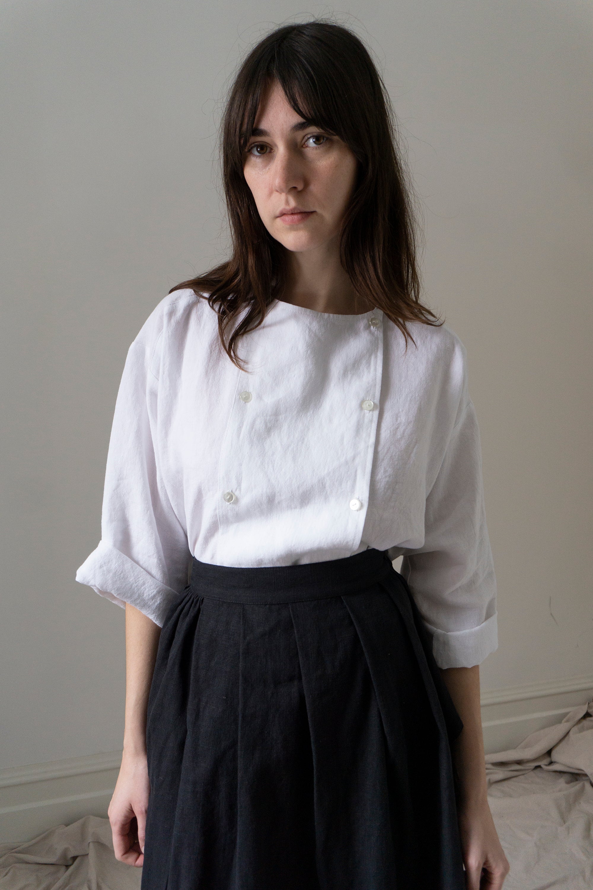 Chemise en lin Emil - Blanc