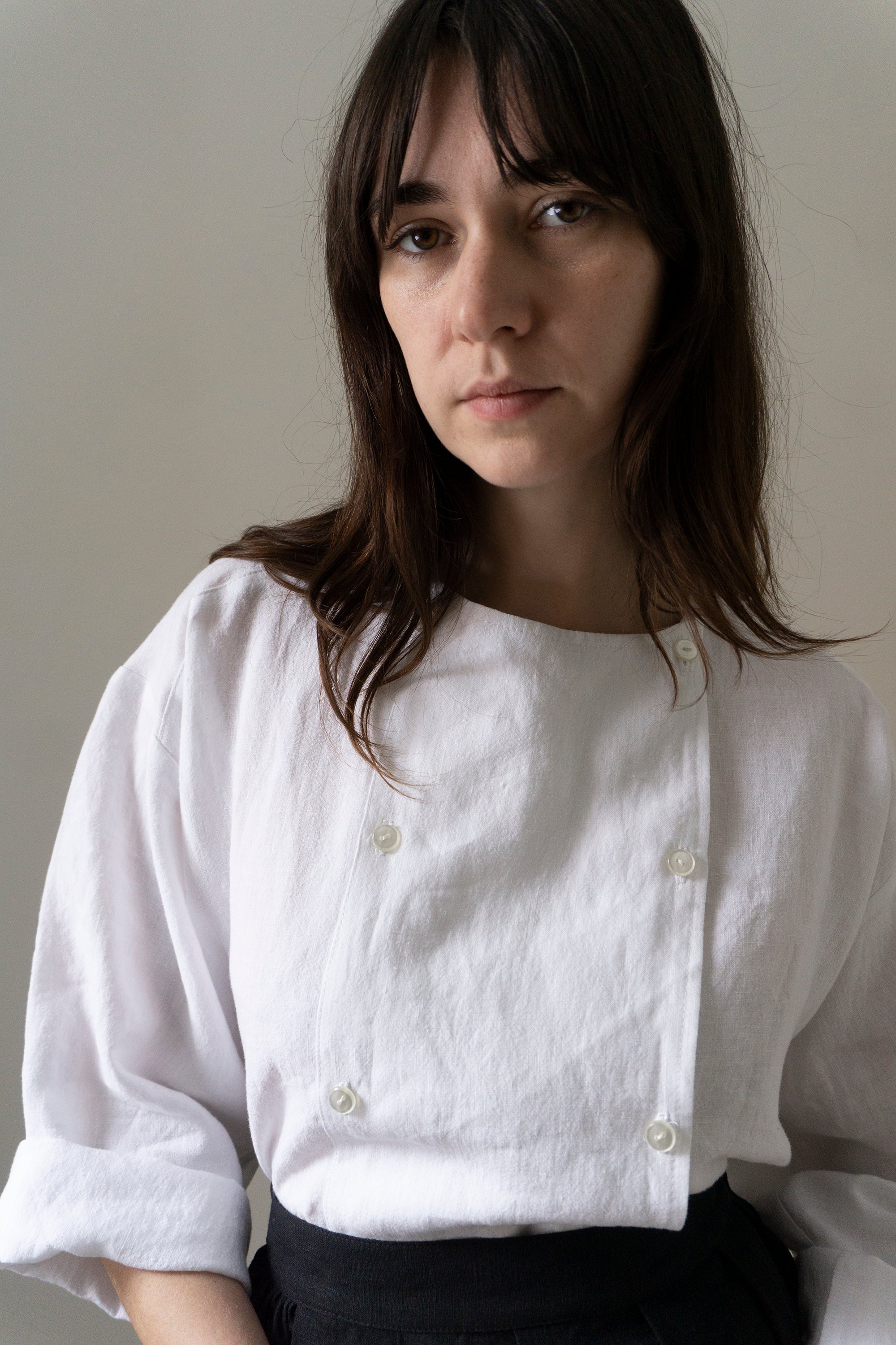 Chemise en lin Emil - Blanc