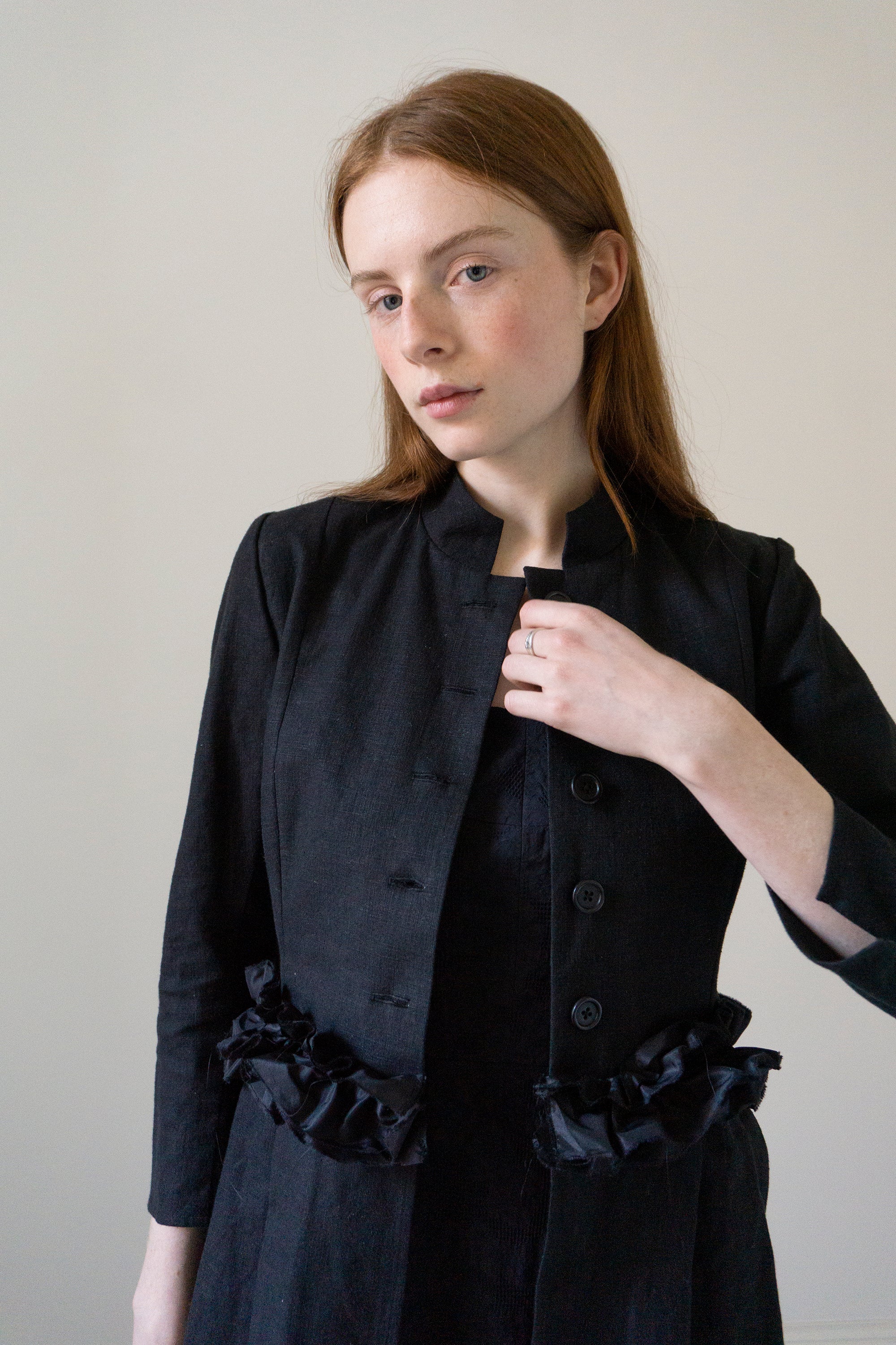Veste en lin Ginevra - Noir