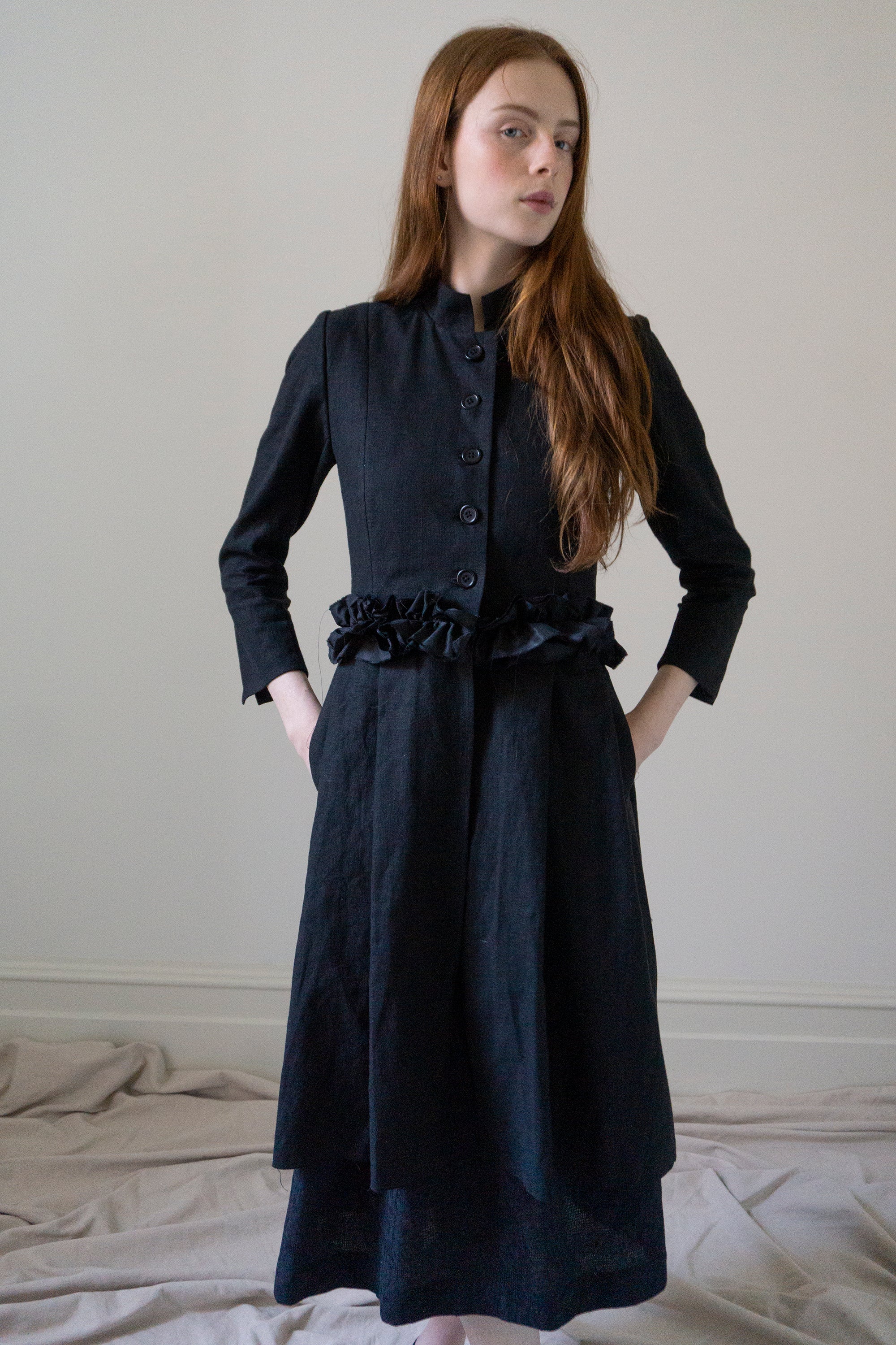 Veste en lin Ginevra - Noir