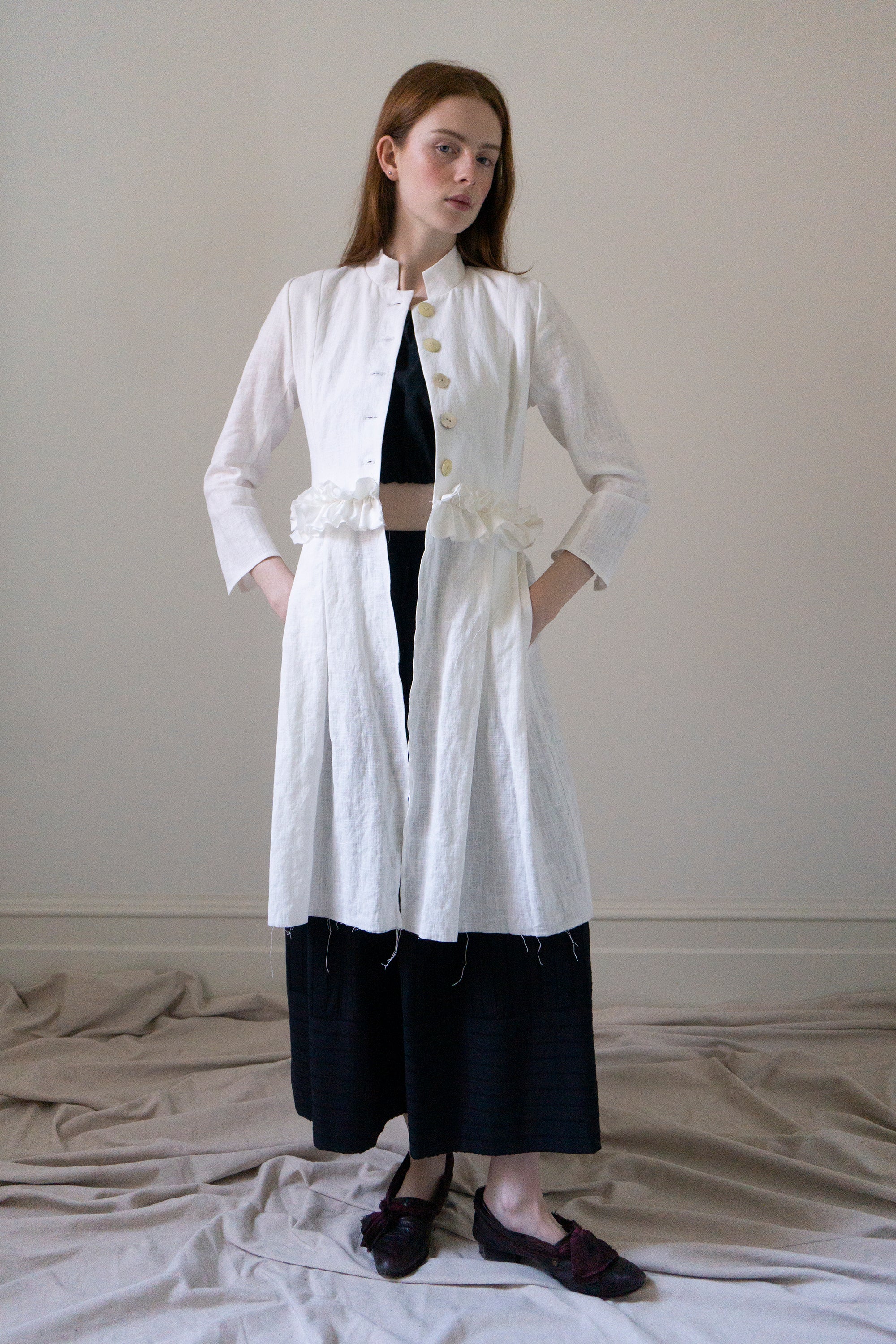 Veste en lin Ginevra - Blanc