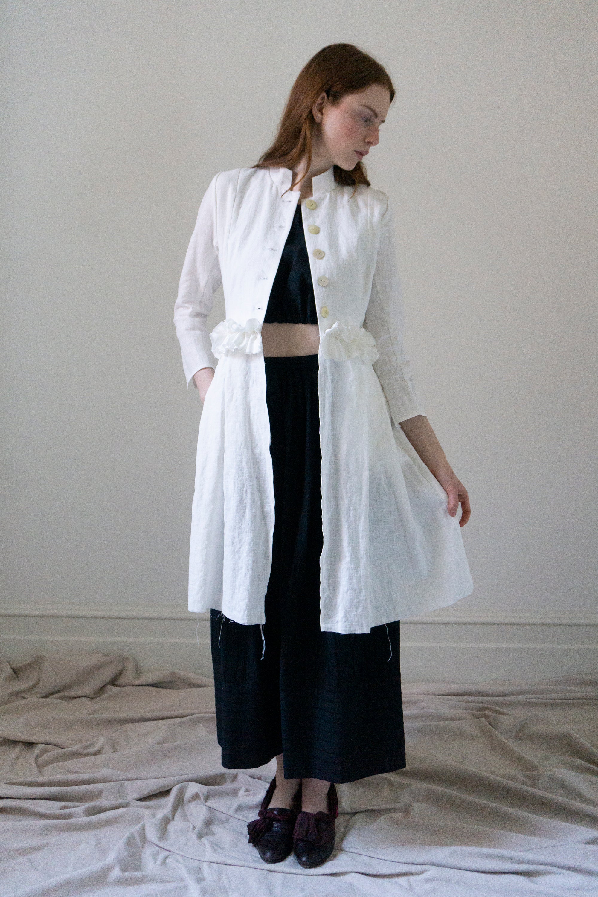 Veste en lin Ginevra - Blanc