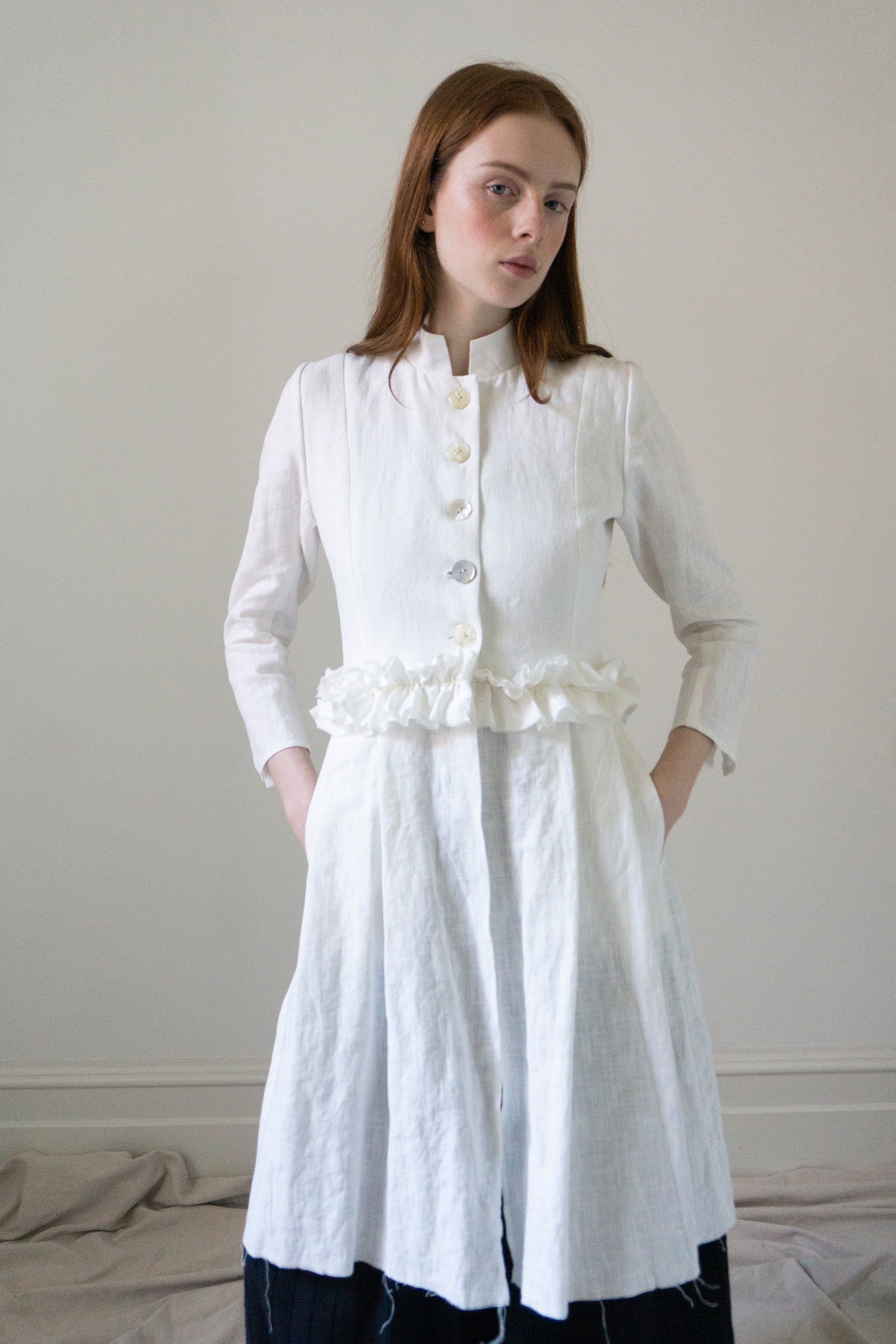 Veste en lin Ginevra - Blanc