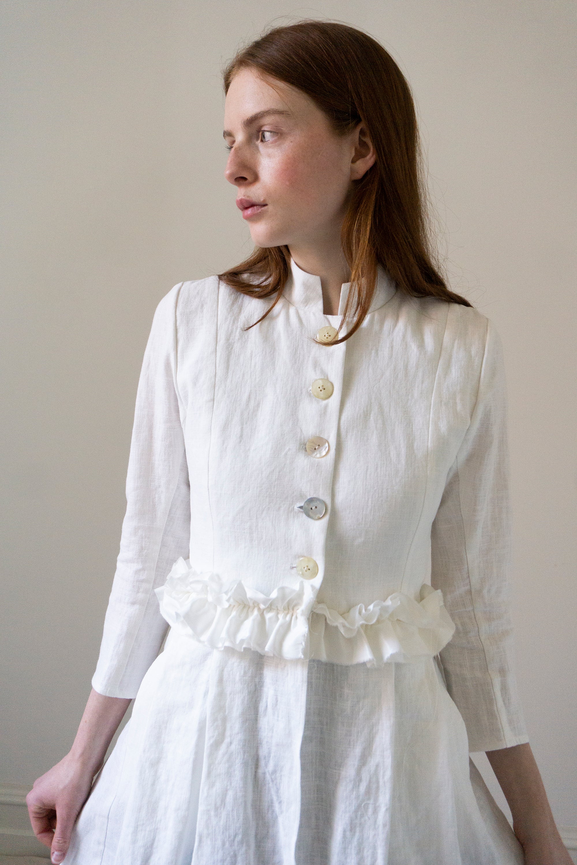 Veste en lin Ginevra - Blanc
