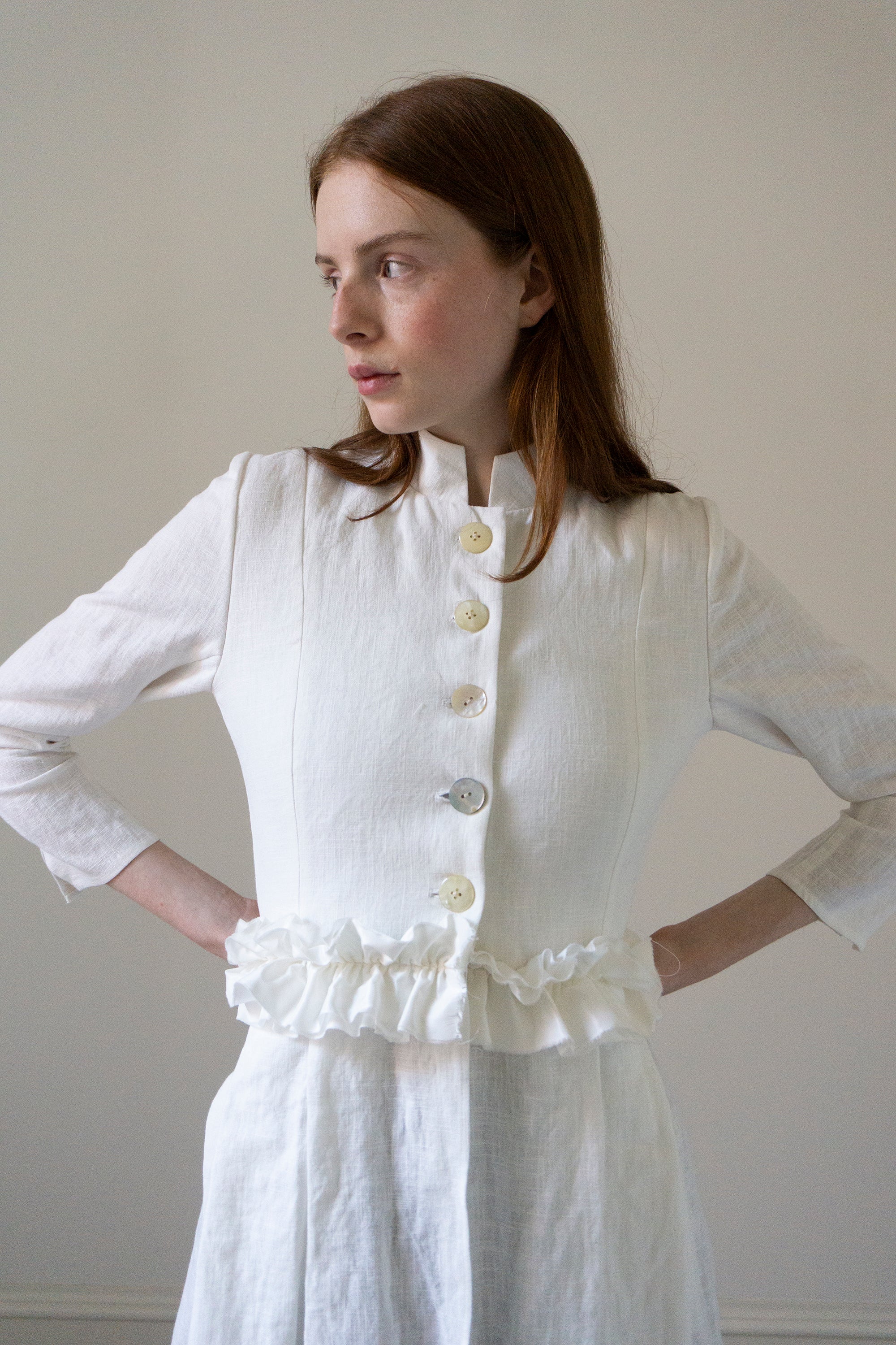Veste en lin Ginevra - Blanc