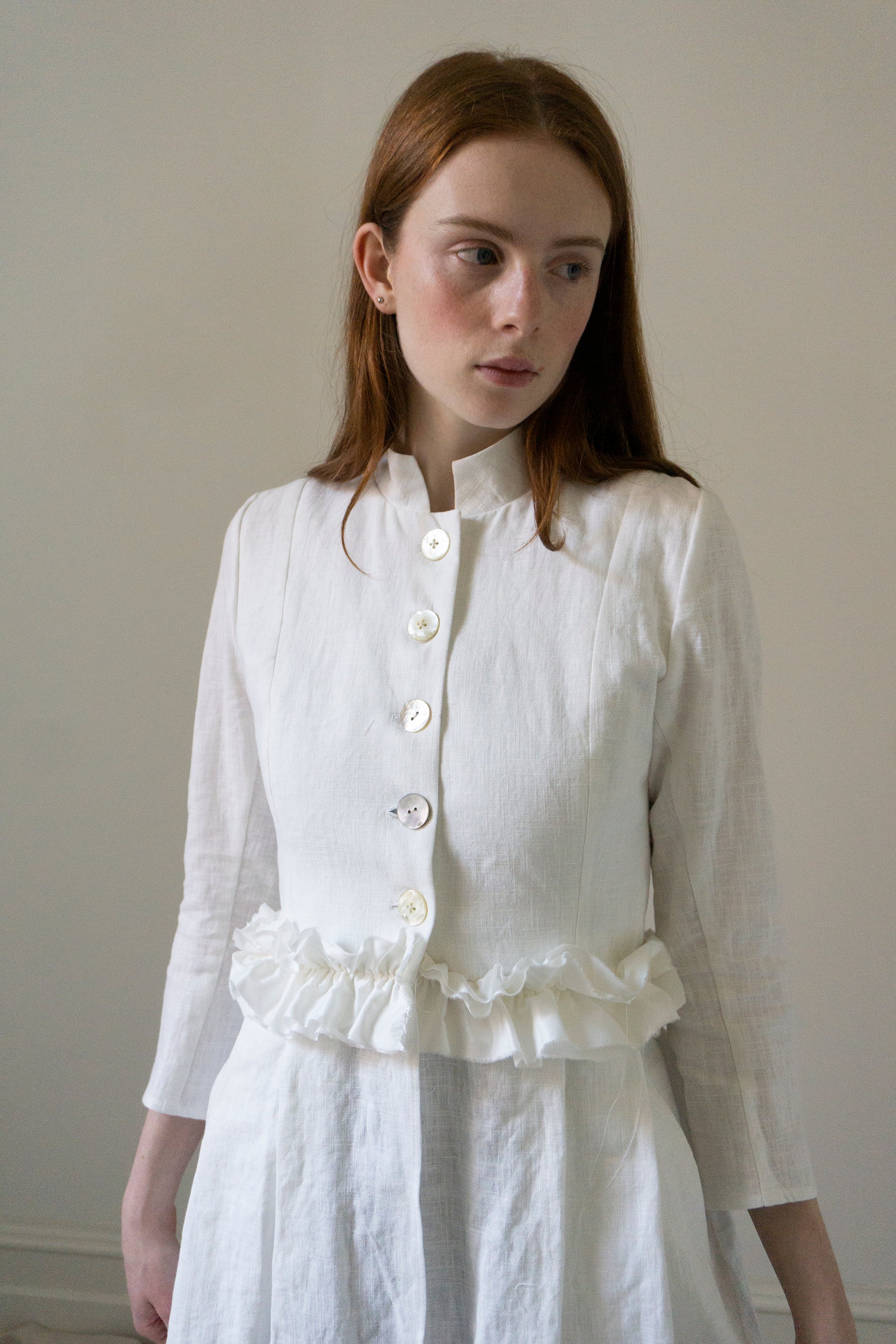 Veste en lin Ginevra - Blanc