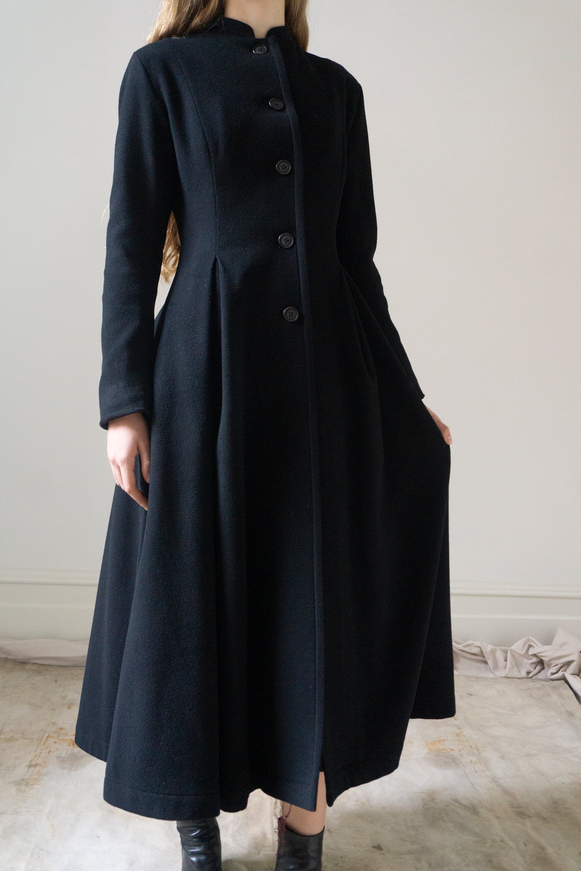 Manteau en laine Linnea - Noir