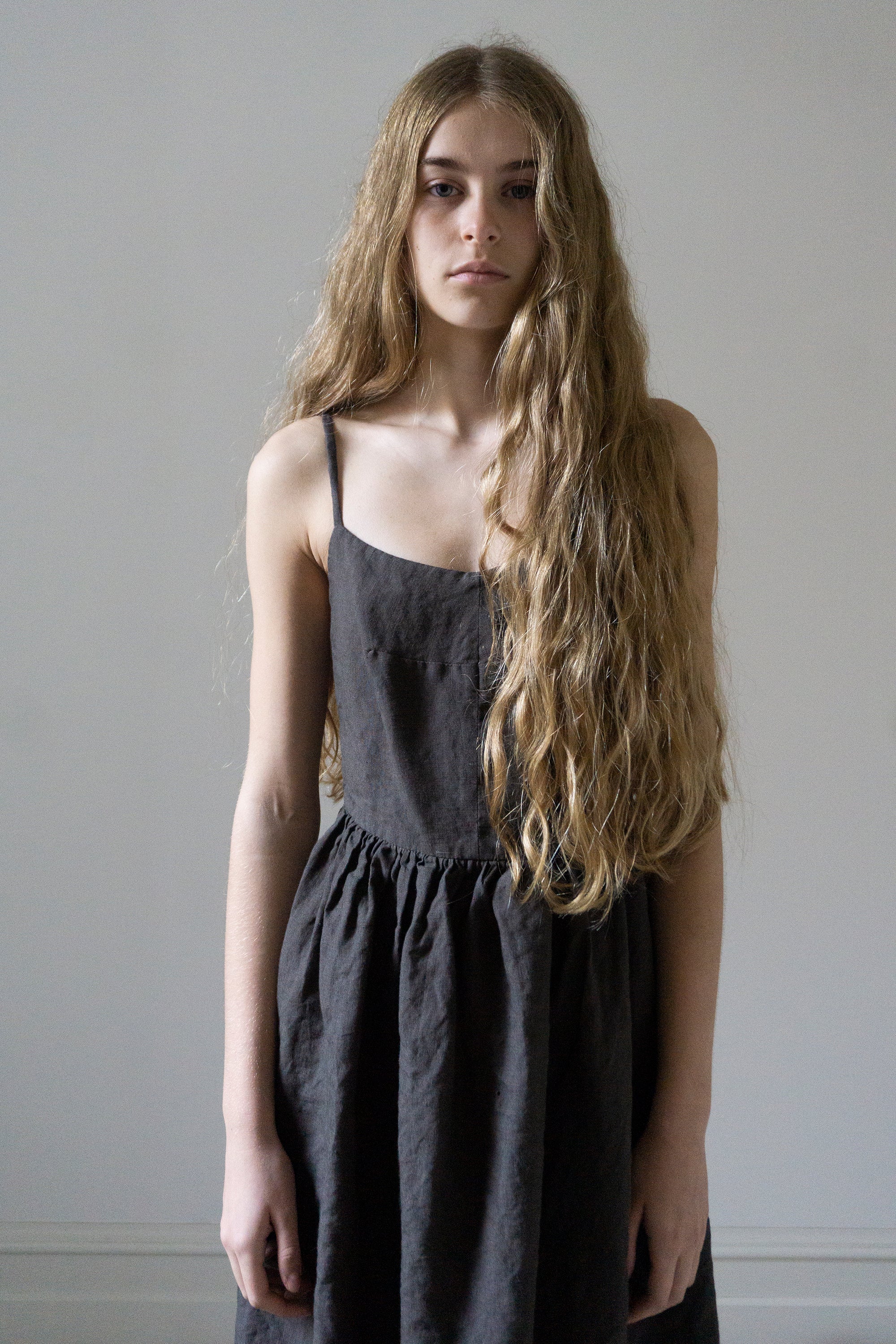 Robe en lin Mathilde - Marron