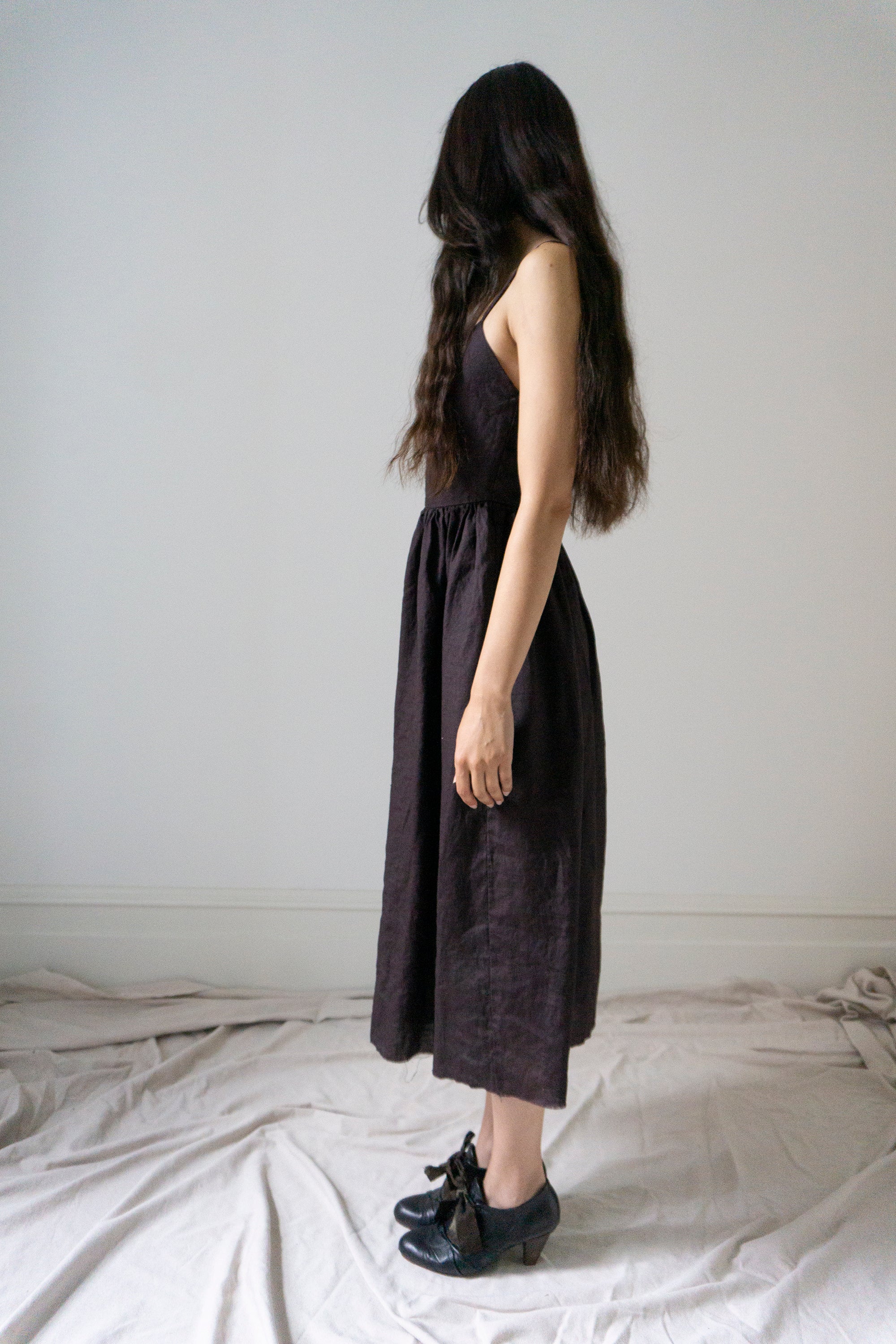 Robe en lin Mathilde - Prune