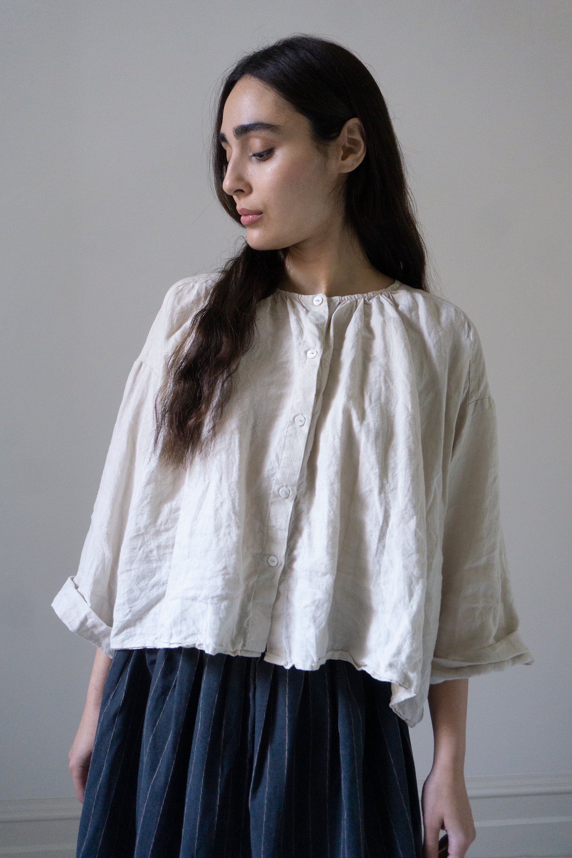 Chemise en lin Sycamore - Sel
