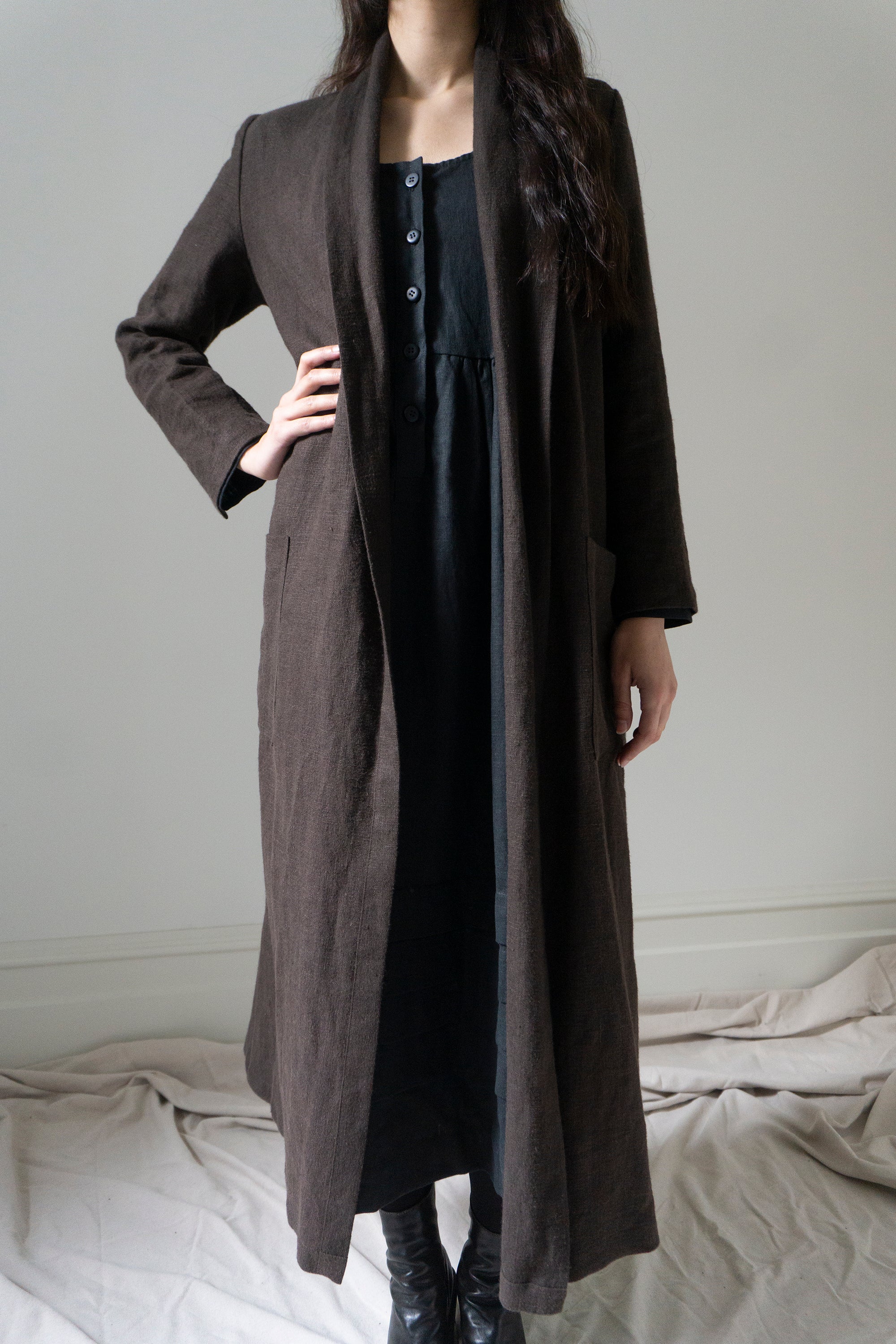 Wren Linen Jacket - Clove