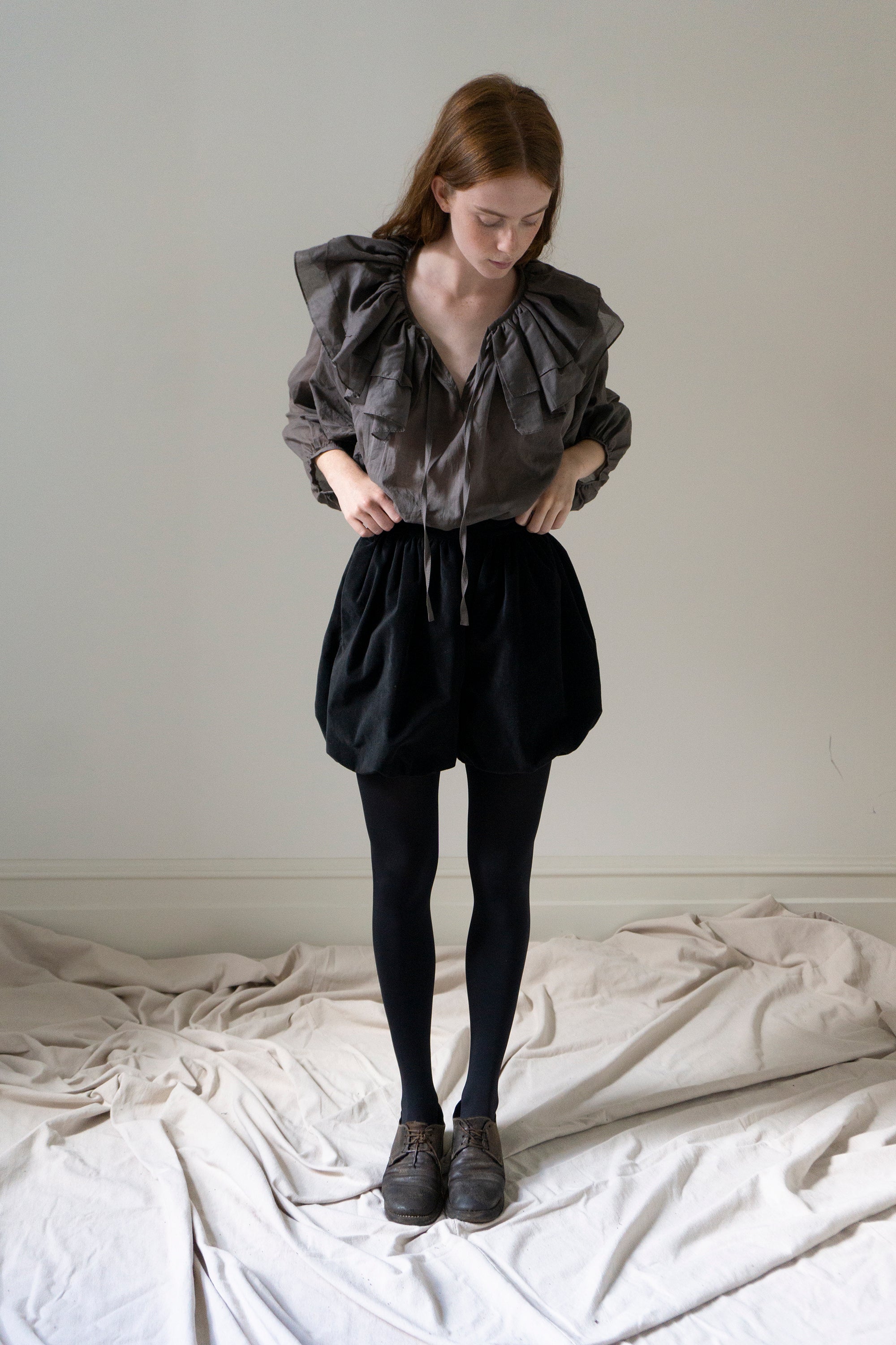 Shorts en velours Alix - Noir
