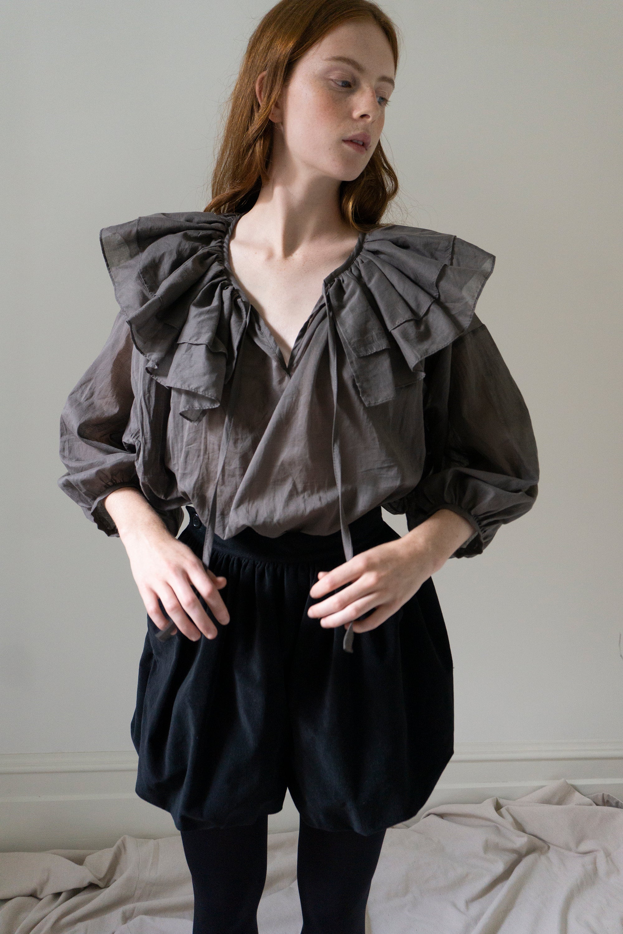 Shorts en velours Alix - Noir