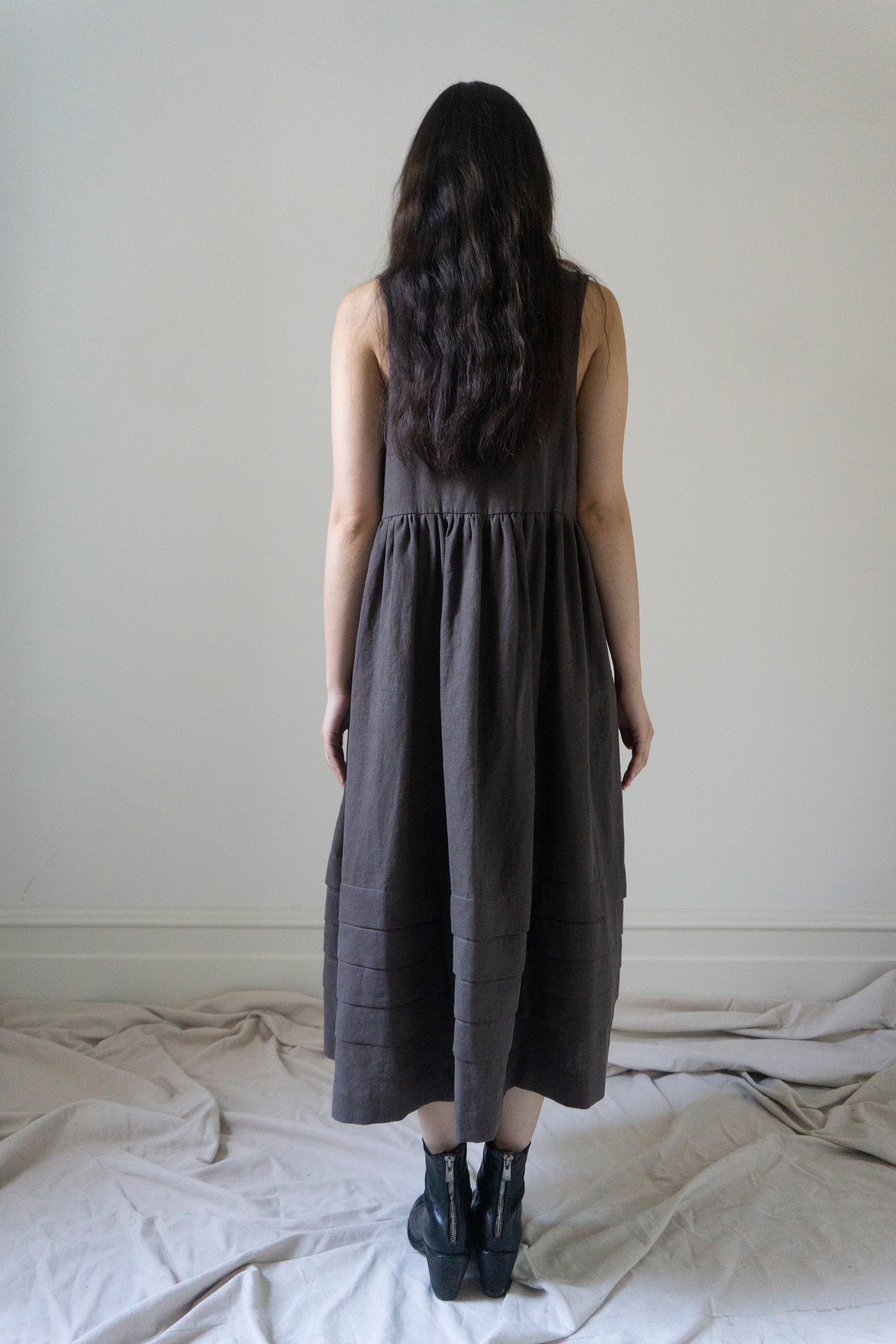 Robe en lin Juliet - Marron