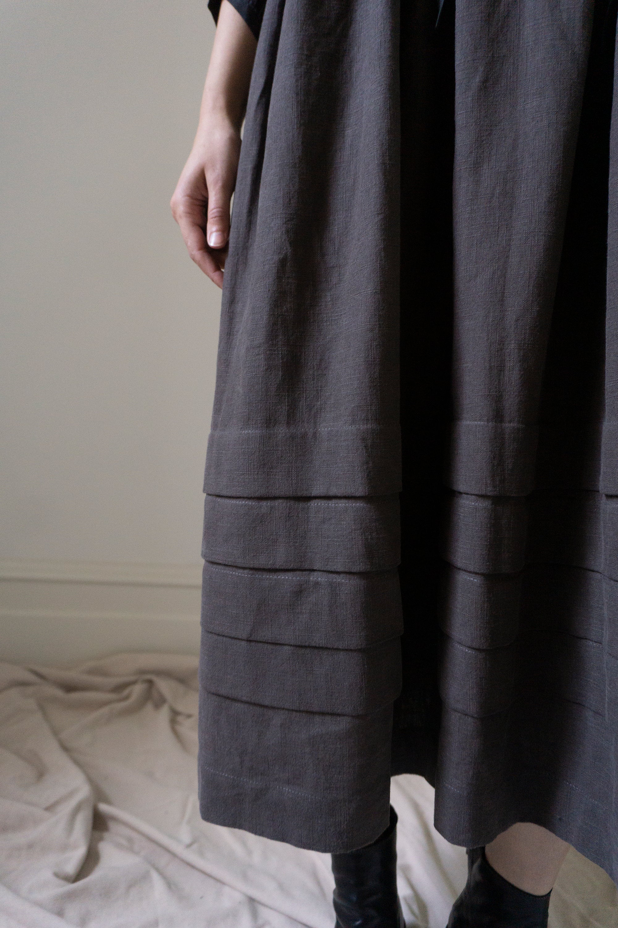 Robe en lin Juliet - Marron