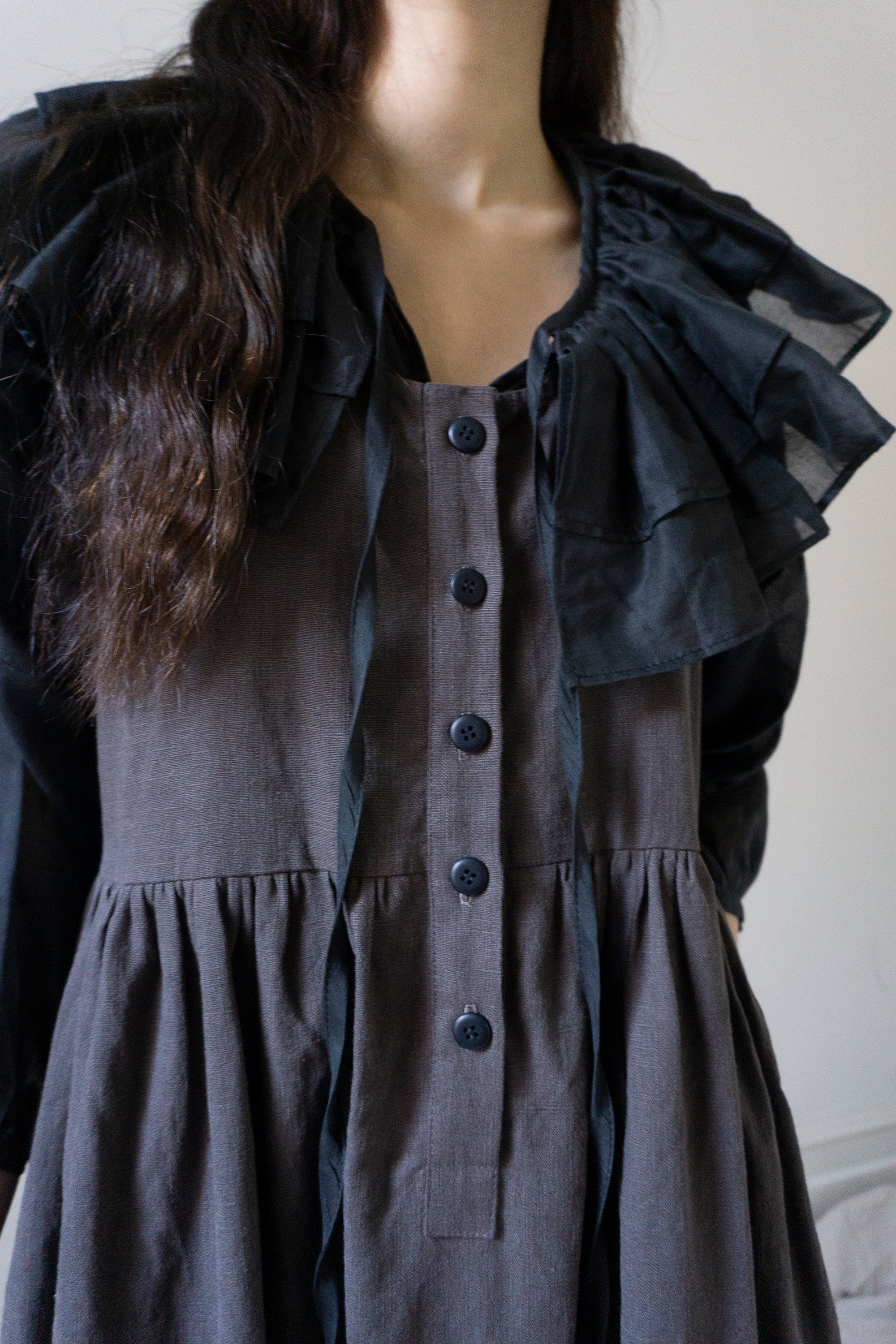 Robe en lin Juliet - Marron